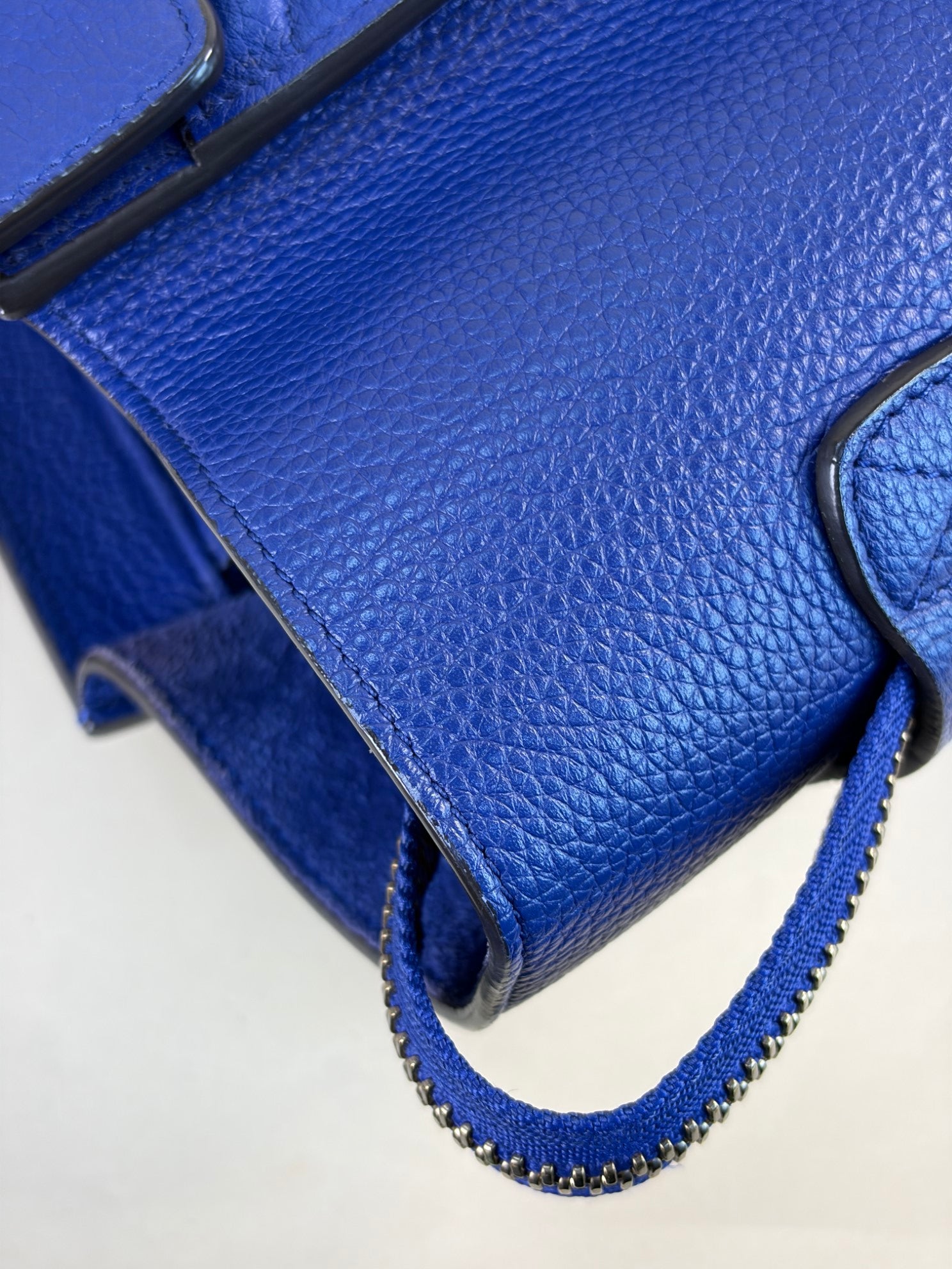 Celine Blue Mini Luggage Tote Bag