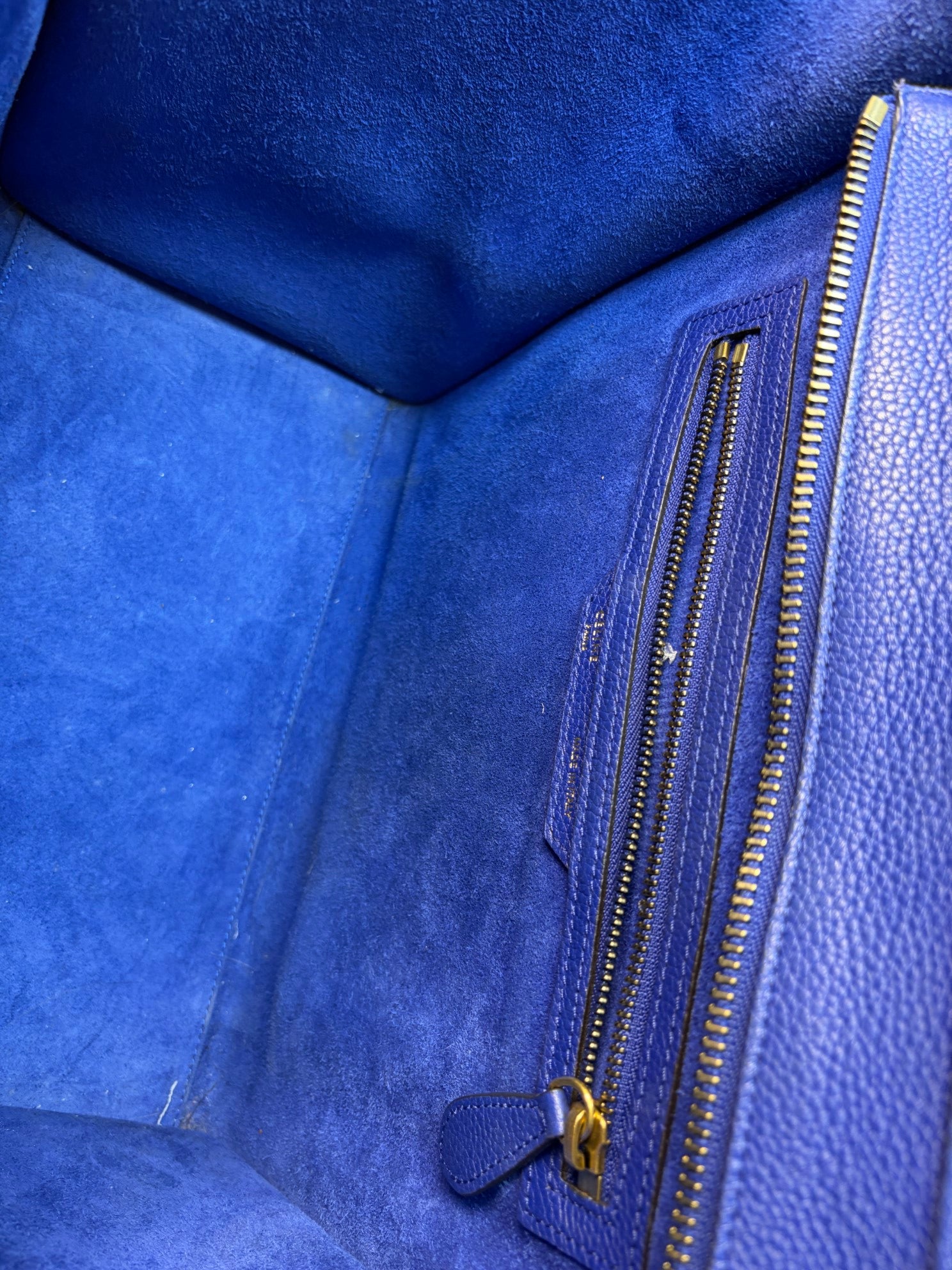 Celine Blue Mini Luggage Tote Bag