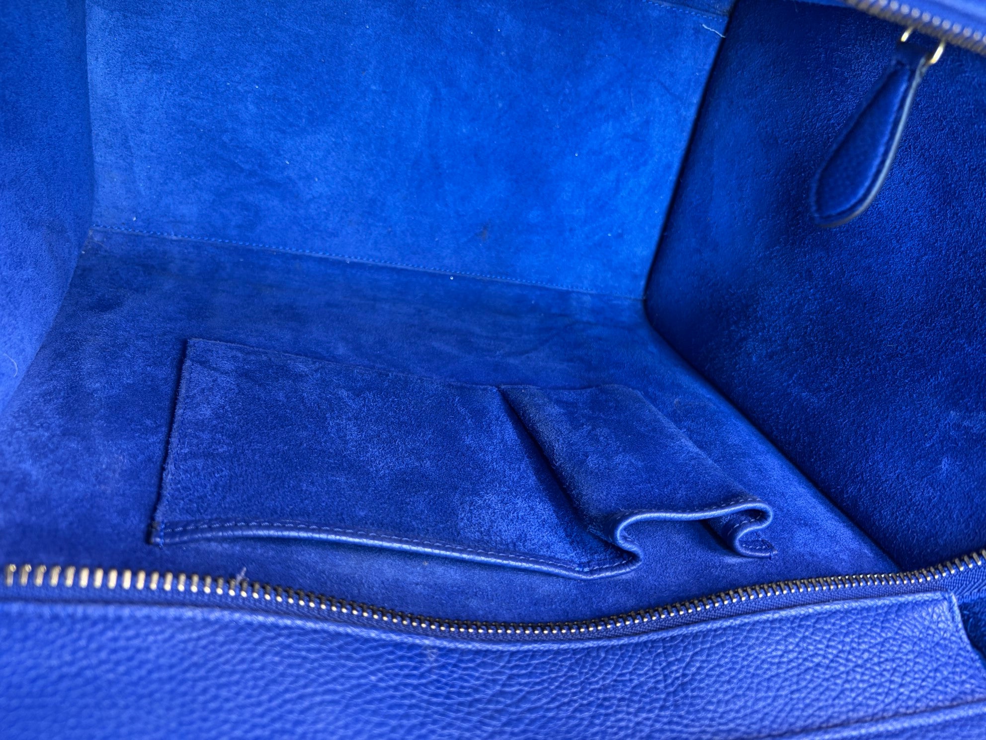 Celine Blue Mini Luggage Tote Bag