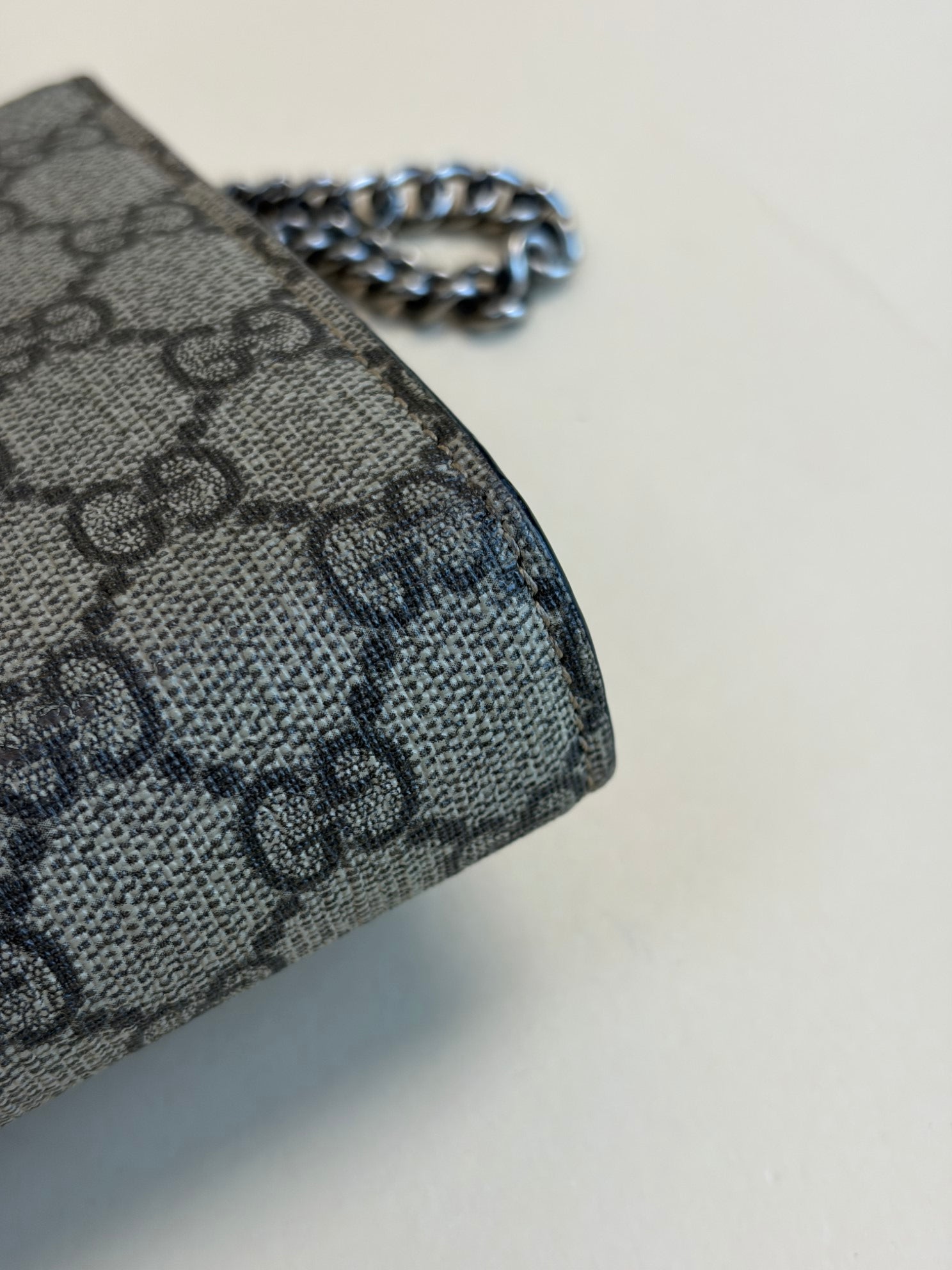 Gucci Ebony GG Supreme Dionysus Wallet On Chain