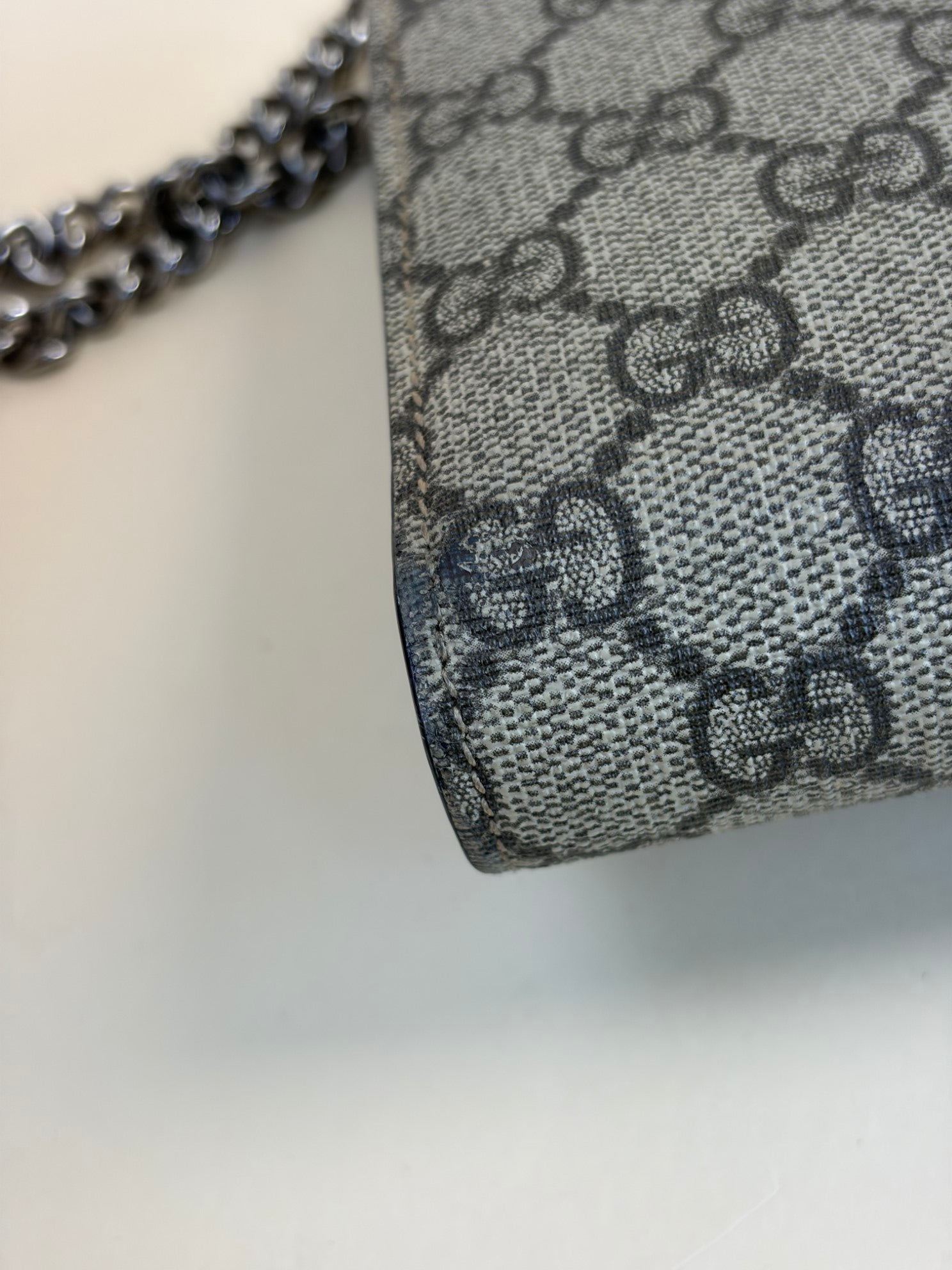 Gucci Ebony GG Supreme Dionysus Wallet On Chain