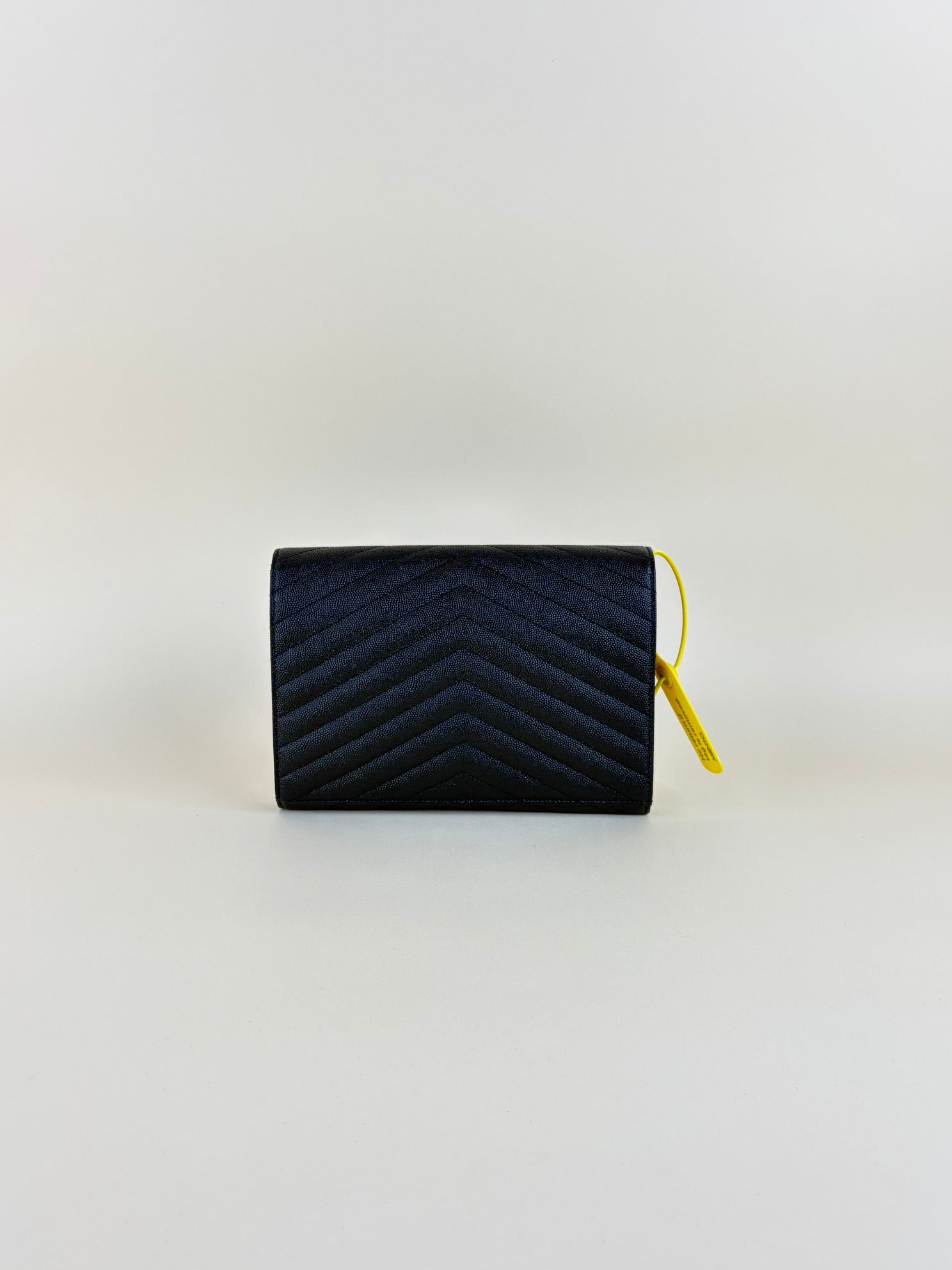 YSL Black Cassandre Matelasse Flap Pouch