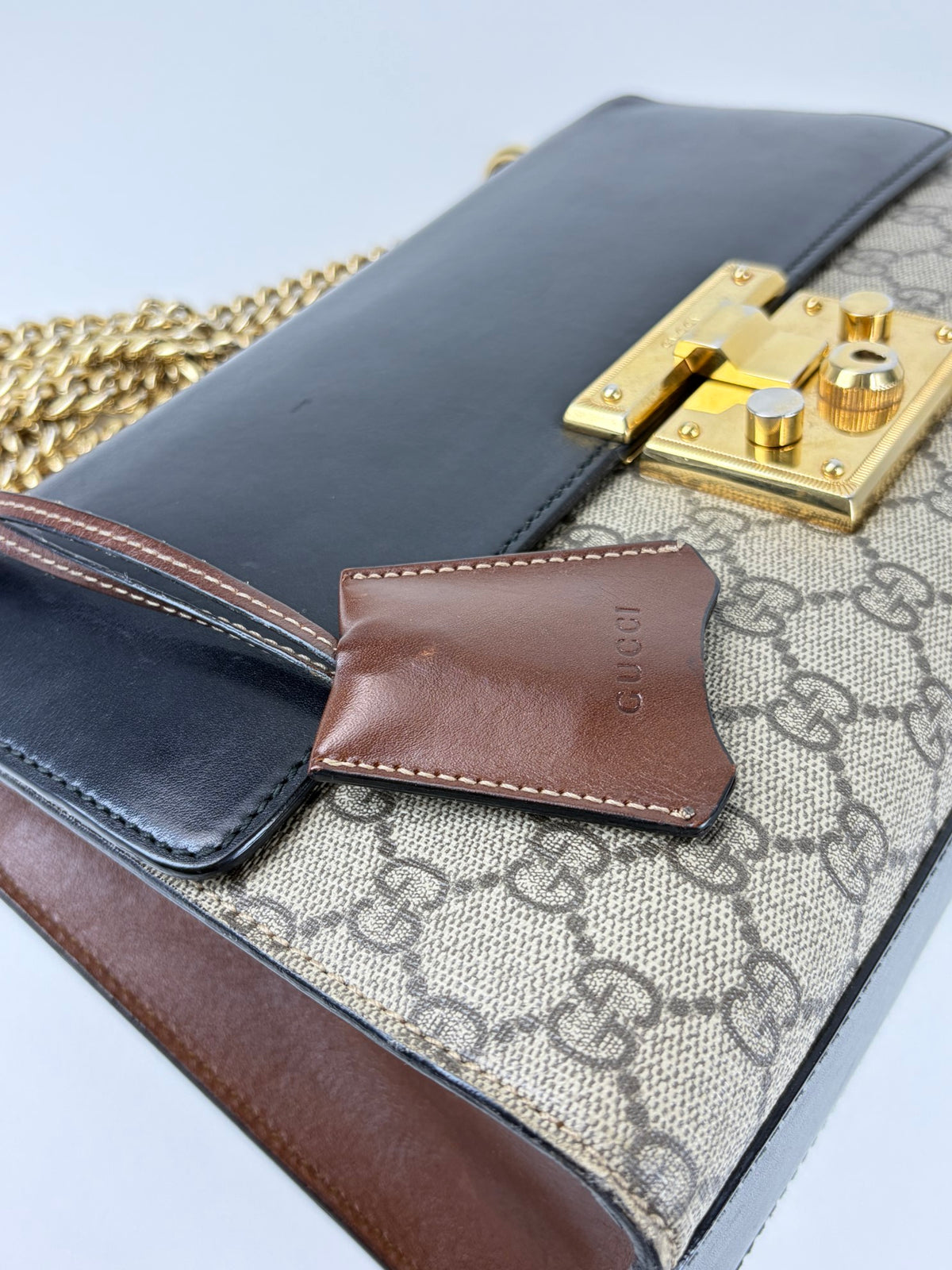 Gucci GG Supreme black Padlock medium Bag