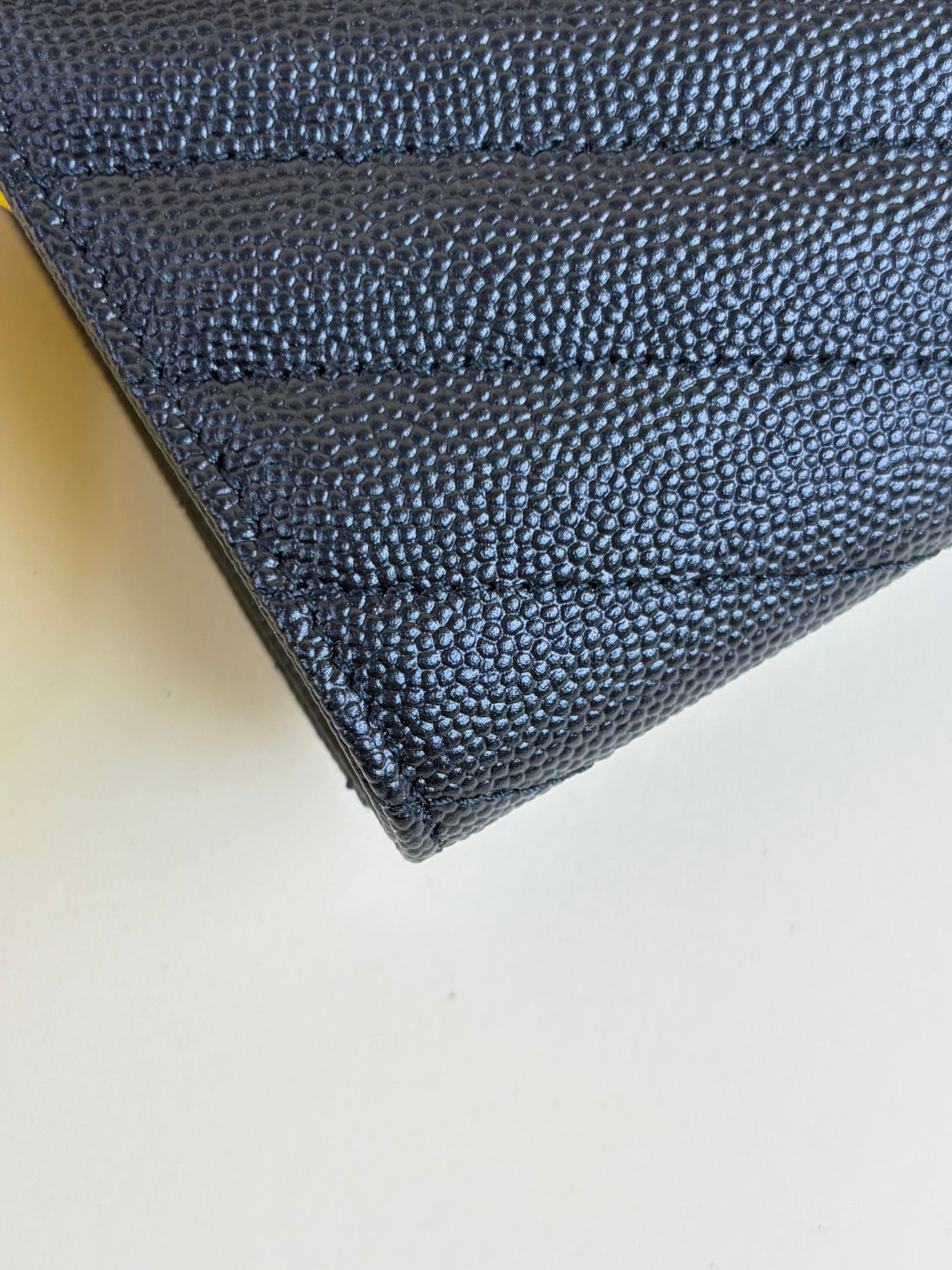 YSL Black Cassandre Matelasse Flap Pouch