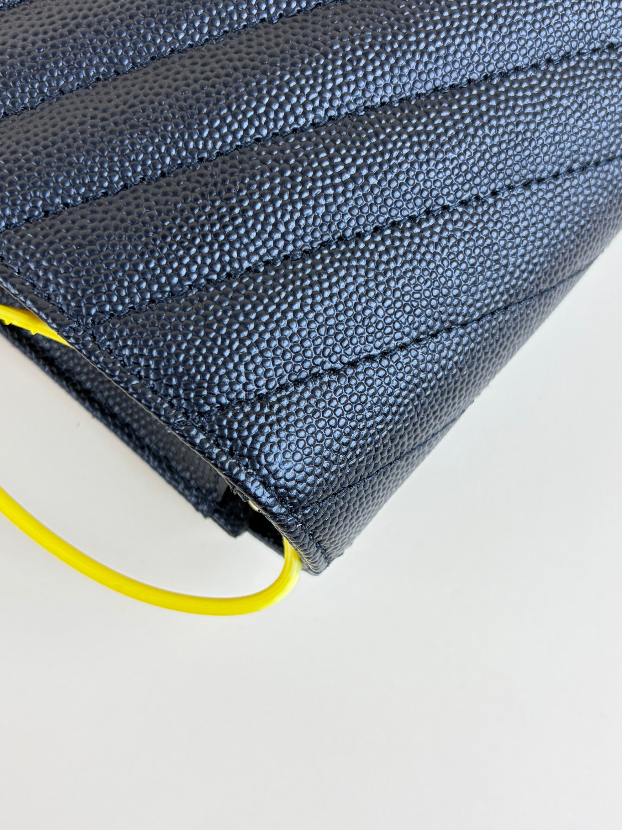 YSL Black Cassandre Matelasse Flap Pouch