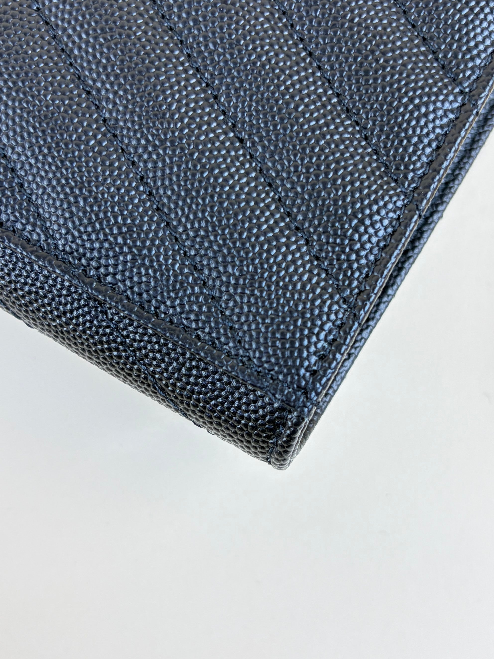 YSL Black Cassandre Matelasse Flap Pouch