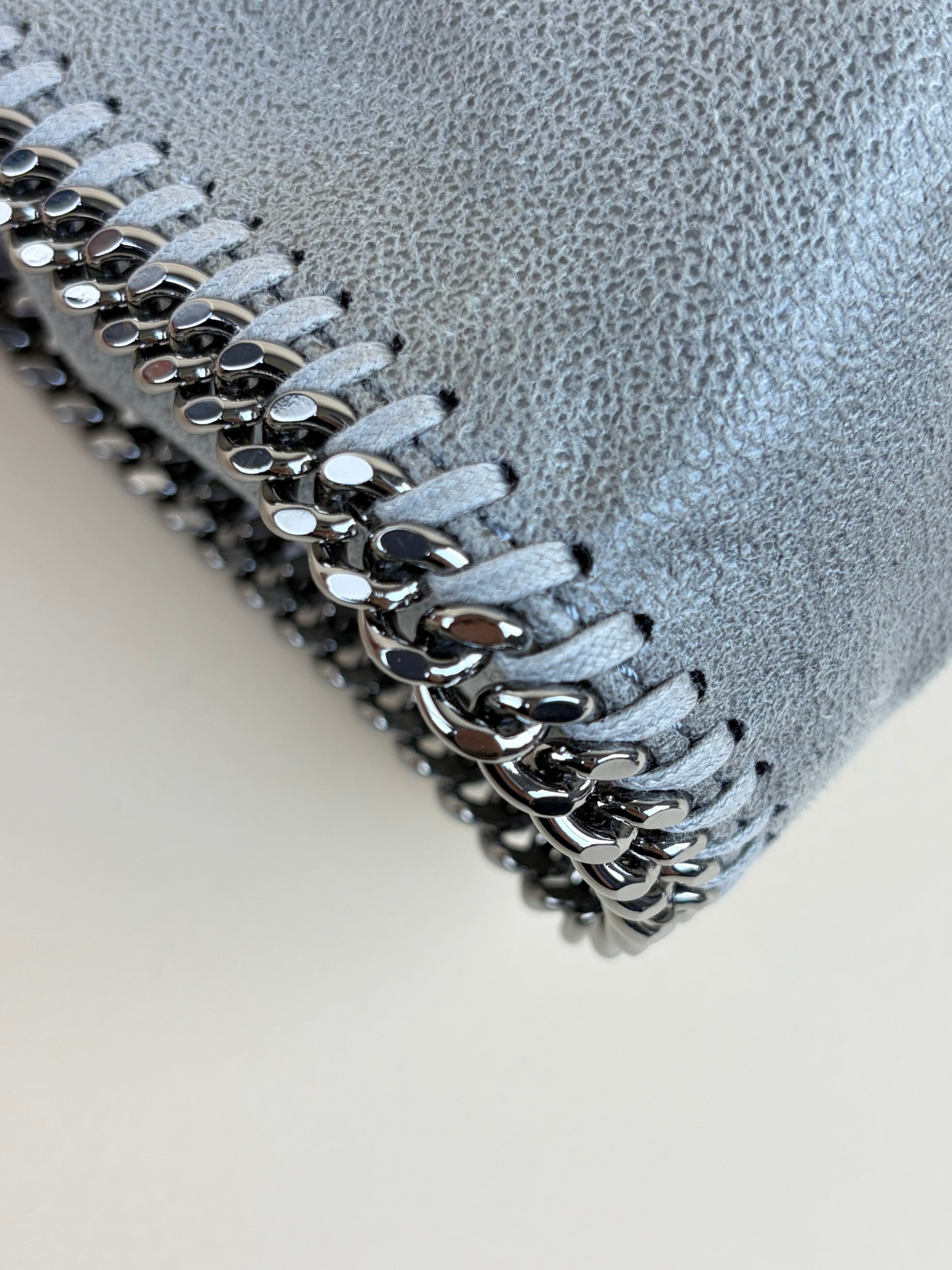 Stella Mccartney Grey Falabella Tiny Crossbody Bag