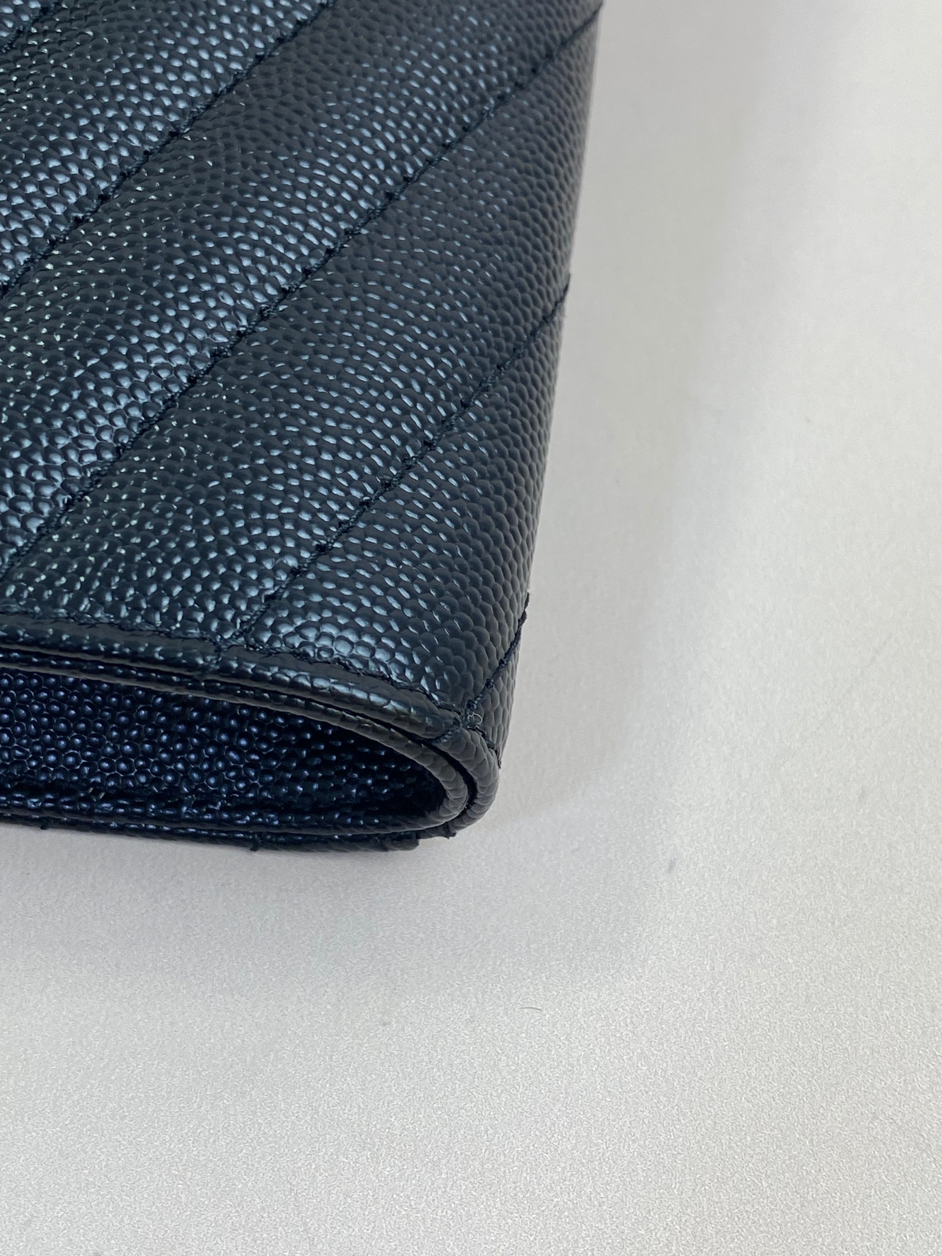 YSL Black Cassandra Flap Pouch