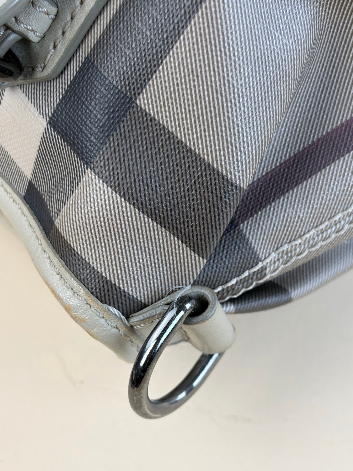 Burberry Smoked Check Coated Canvas Small Northfield Bag-shoulder bag& top handle-Burberry-The Closet Egypt