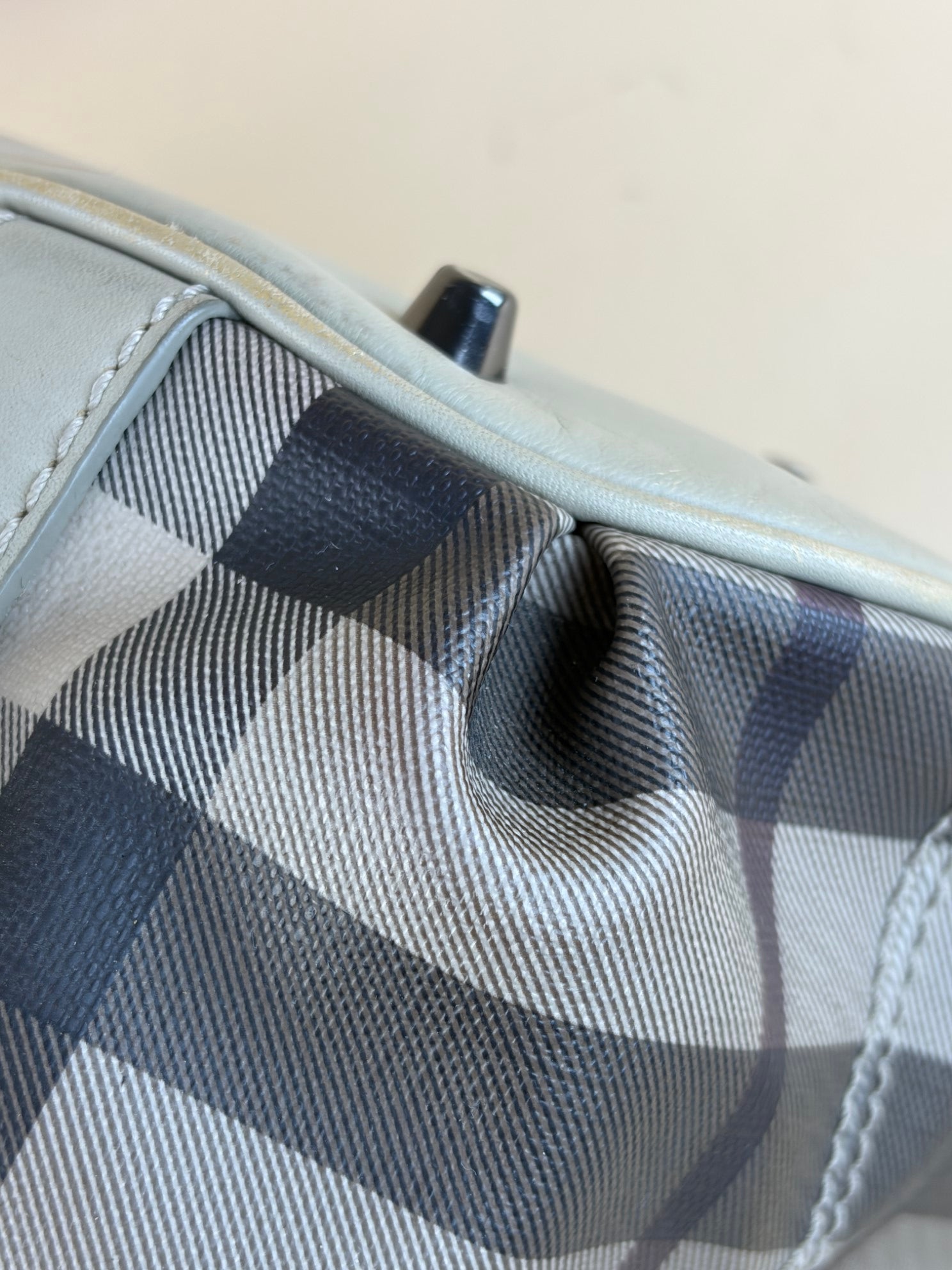 Burberry Smoked Check Coated Canvas Small Northfield Bag-shoulder bag& top handle-Burberry-The Closet Egypt