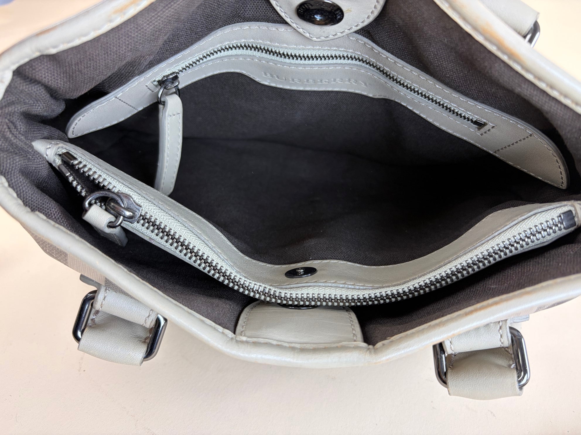 Burberry Smoked Check Coated Canvas Small Northfield Bag-shoulder bag& top handle-Burberry-The Closet Egypt
