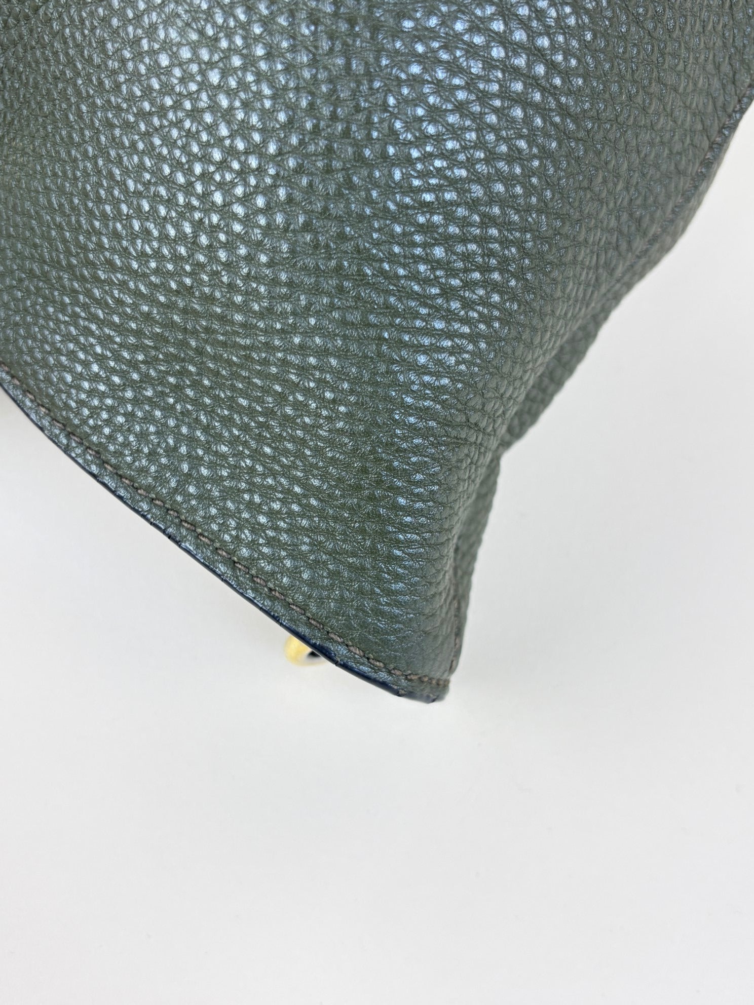 Prada Dark Green Vitello Daino Tote Bag