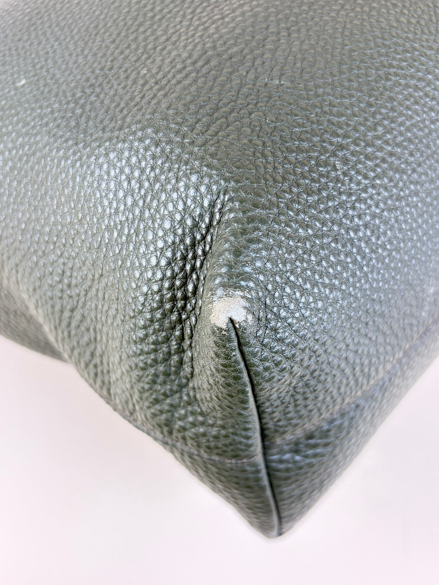 Prada Dark Green Vitello Daino Tote Bag