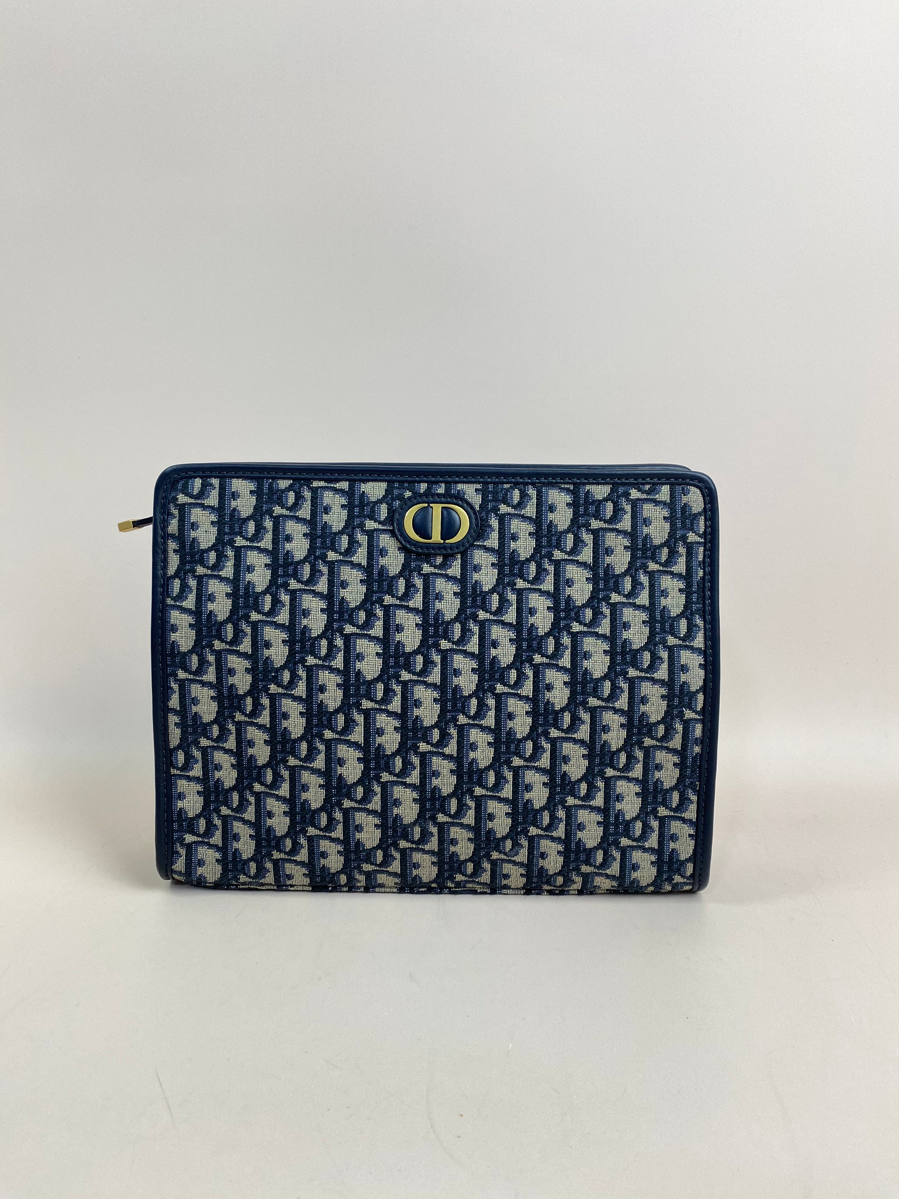 Christian Dior Blue Montaigne Pouch