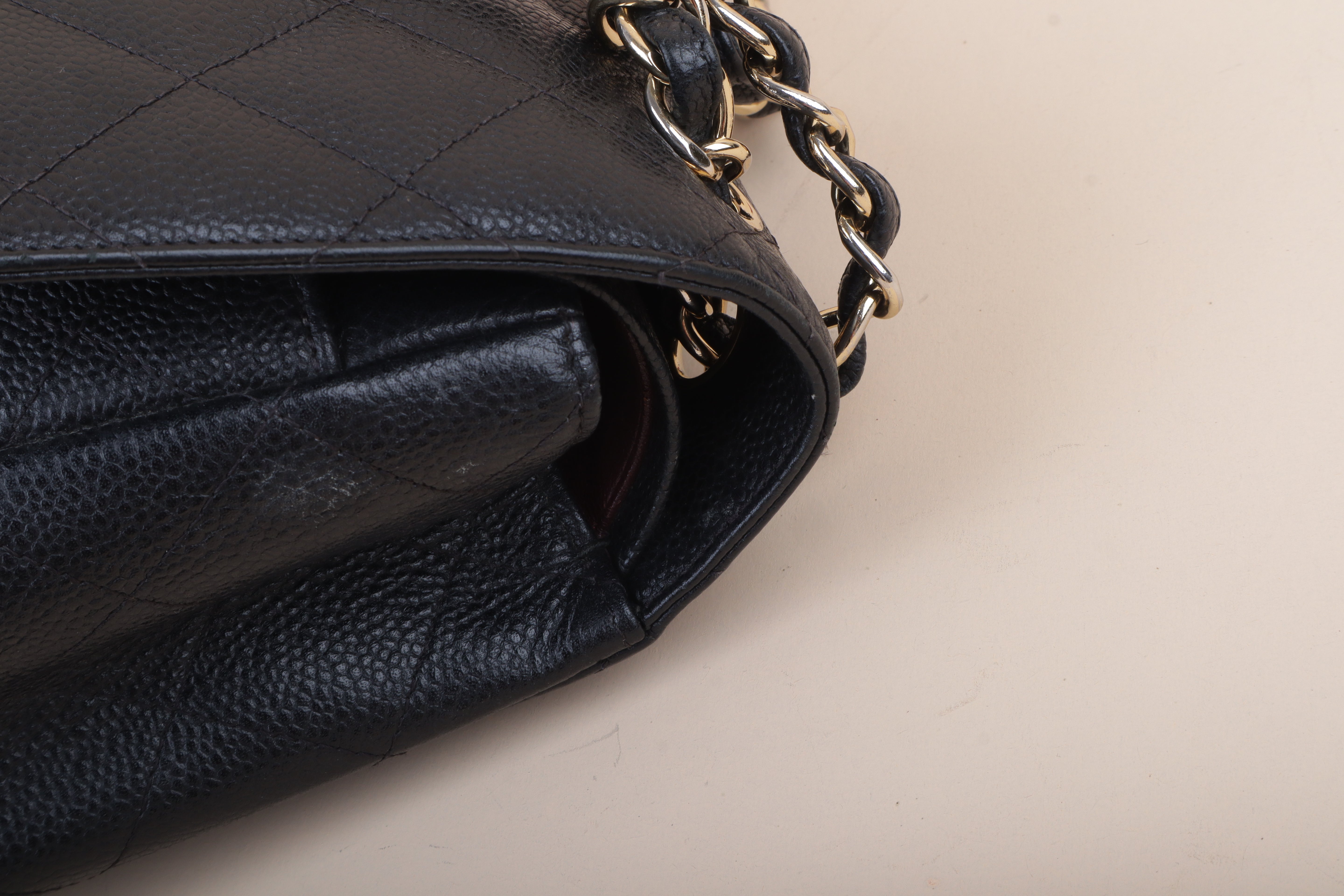 Chanel Black Classic Jumbo Double Flap Bag