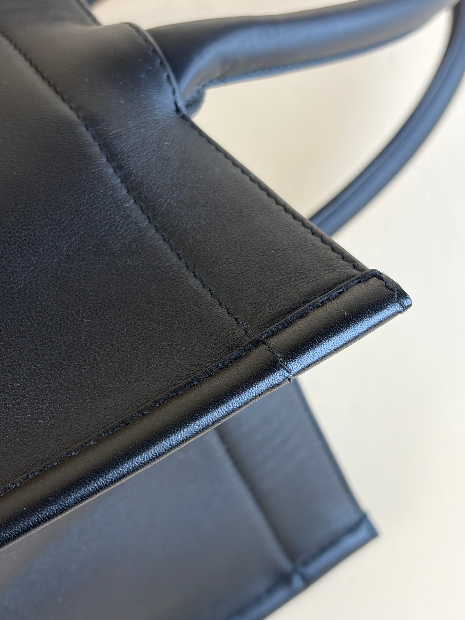 Christian Dior meduim book tote black leather-top handle-Christian Dior-The Closet Egypt