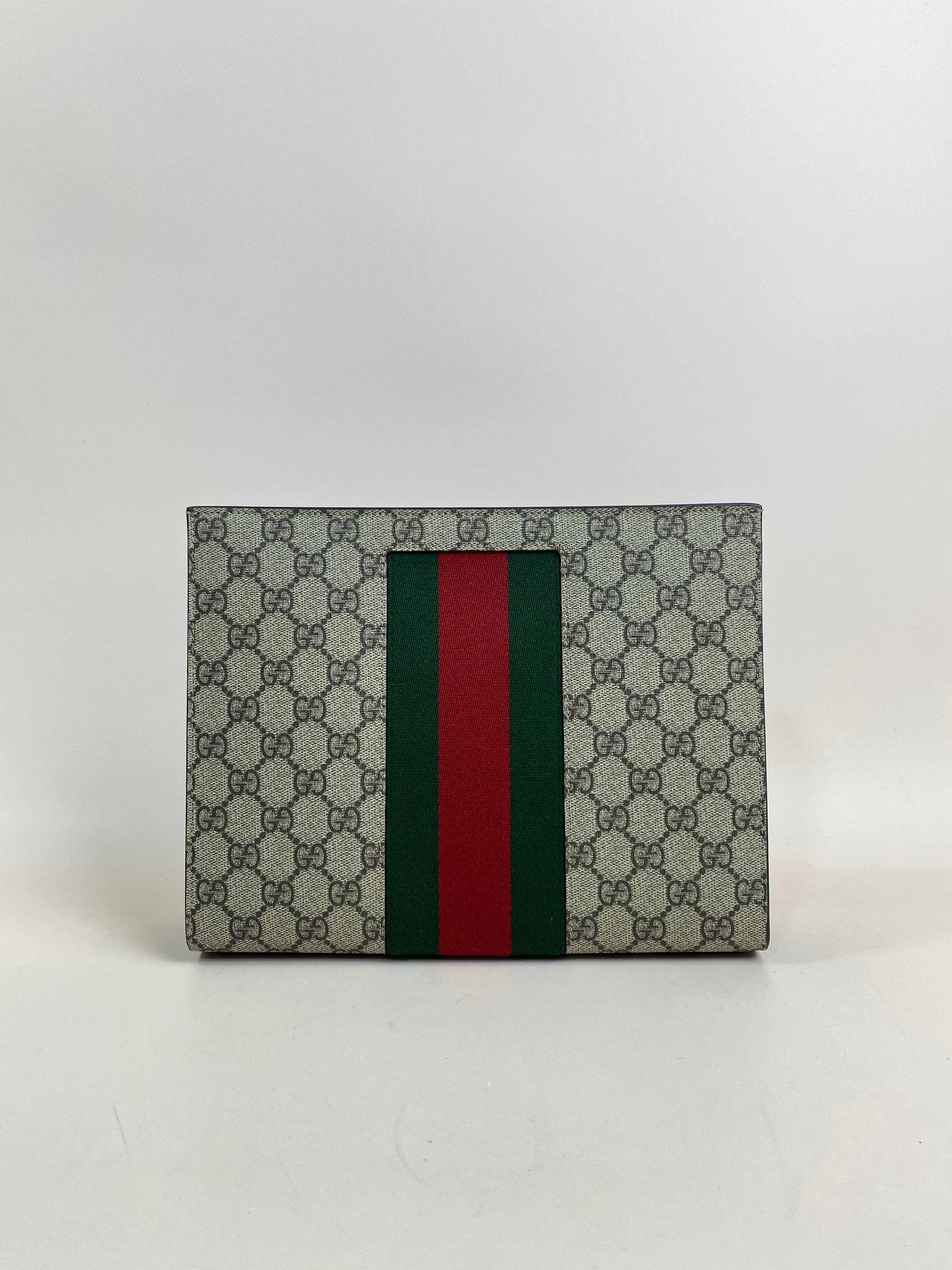 Gucci Ebony Monogram Selleria Web New Cosmetics Pouch