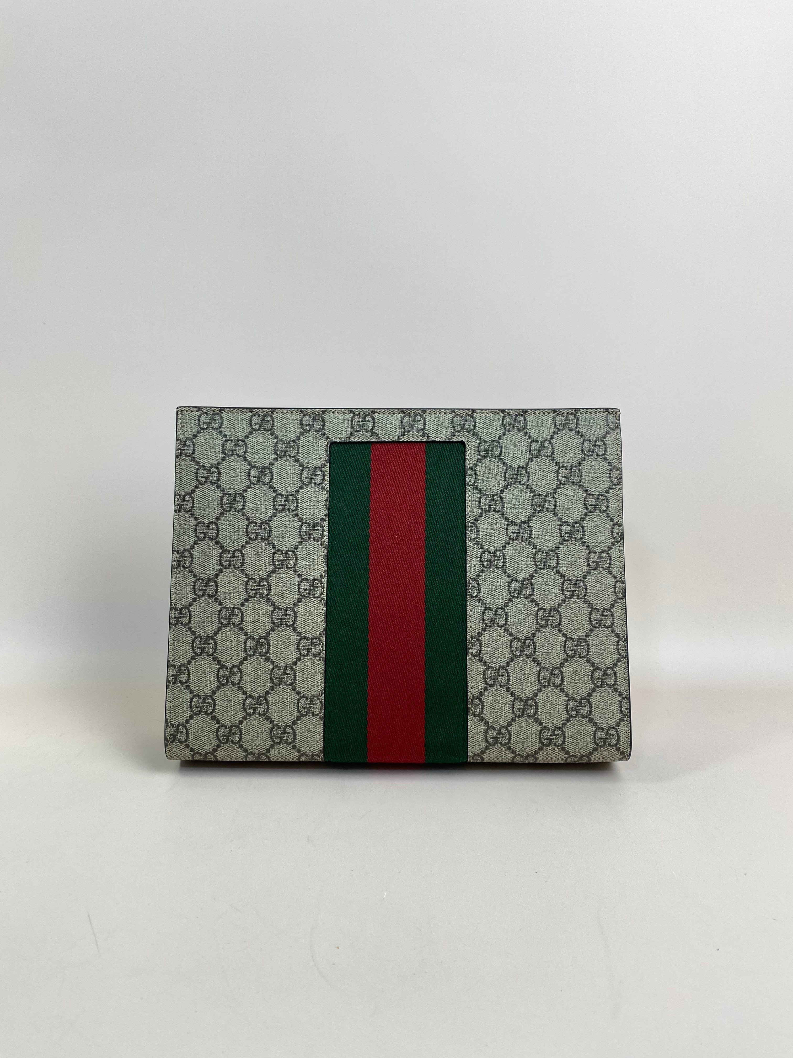 Gucci Ebony Monogram Selleria Web New Cosmetics Pouch
