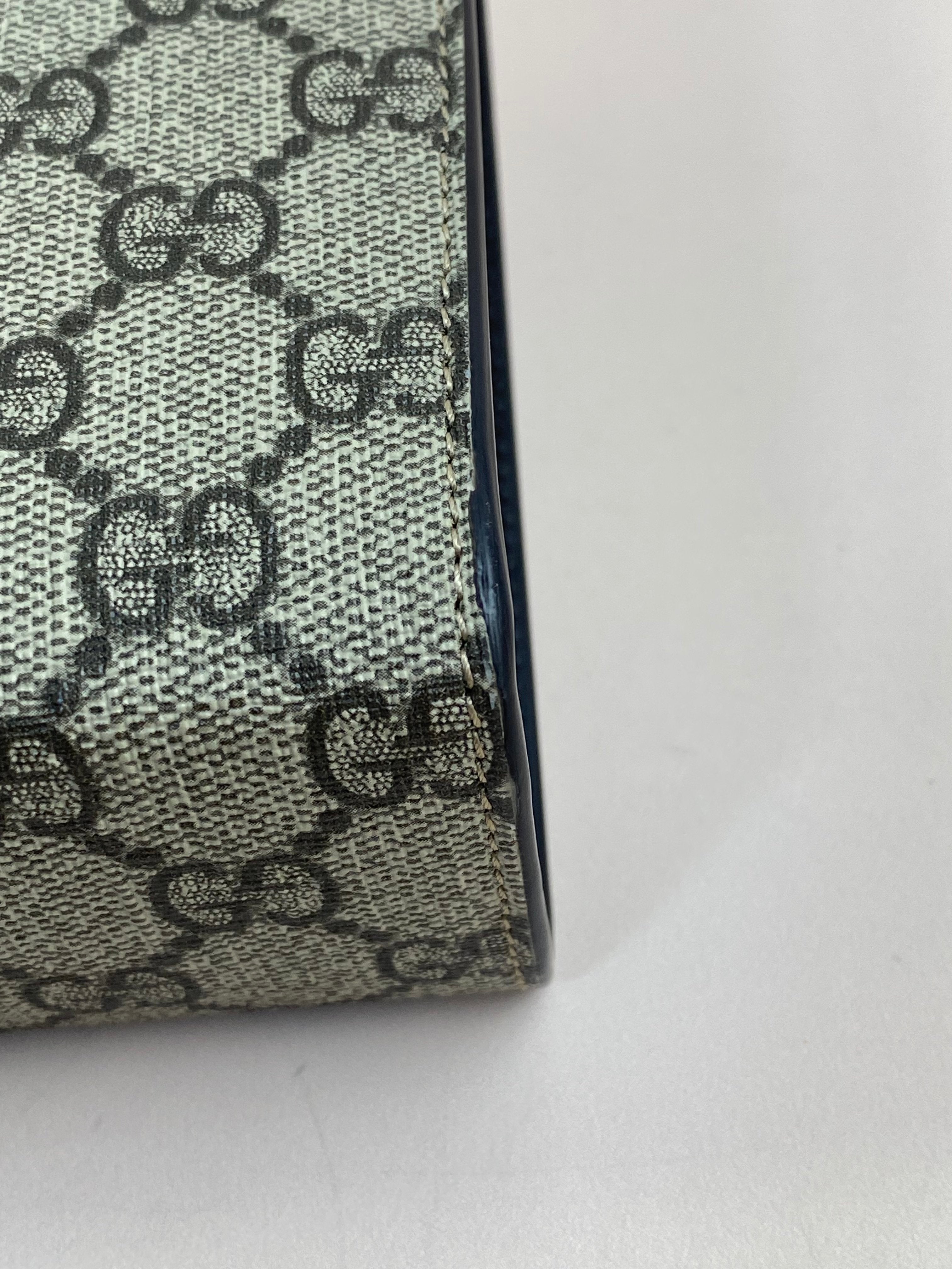Gucci Ebony Monogram Selleria Web New Cosmetics Pouch