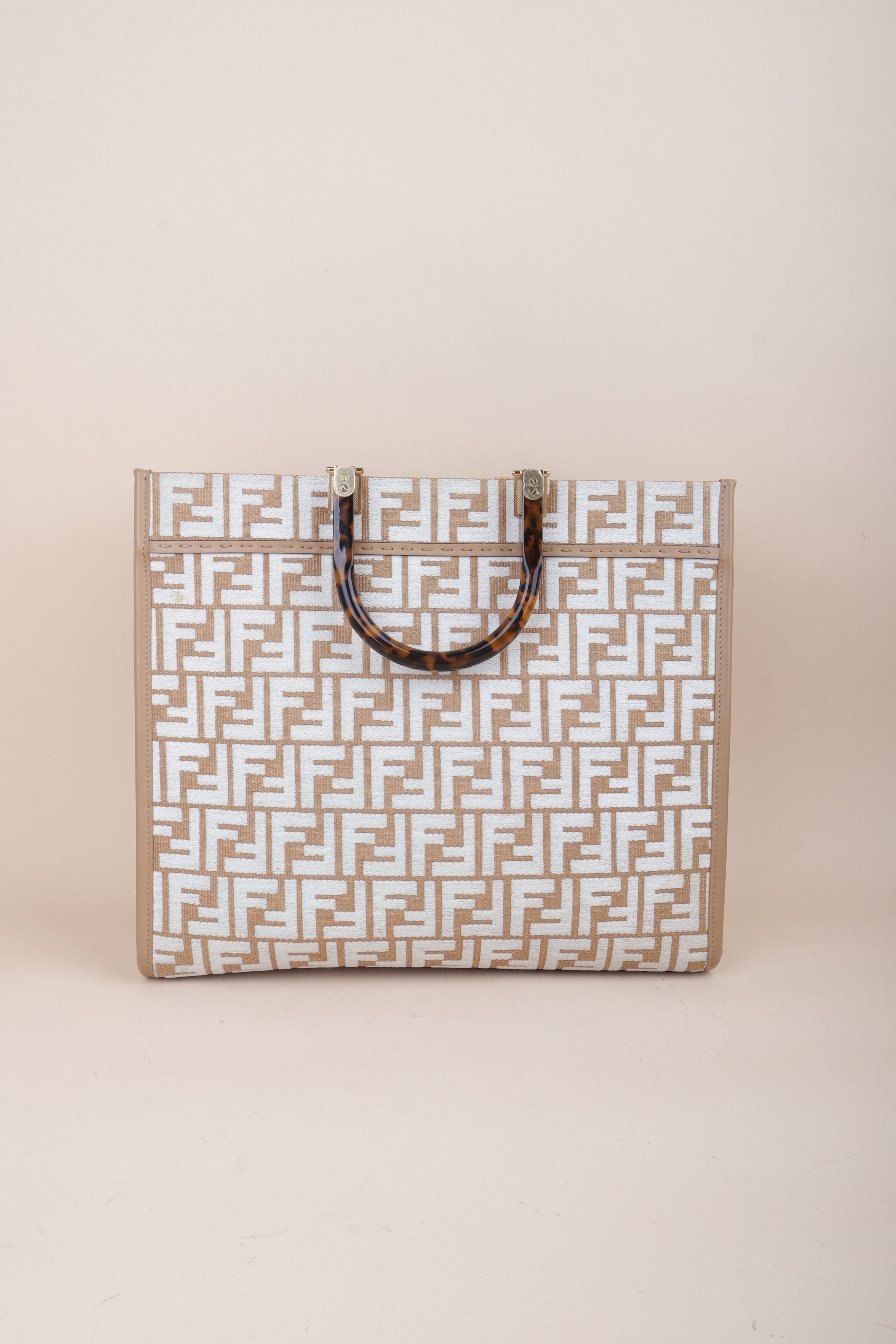 Fendi Bicolor FF Sunshine Medium Tote Bag with Strap