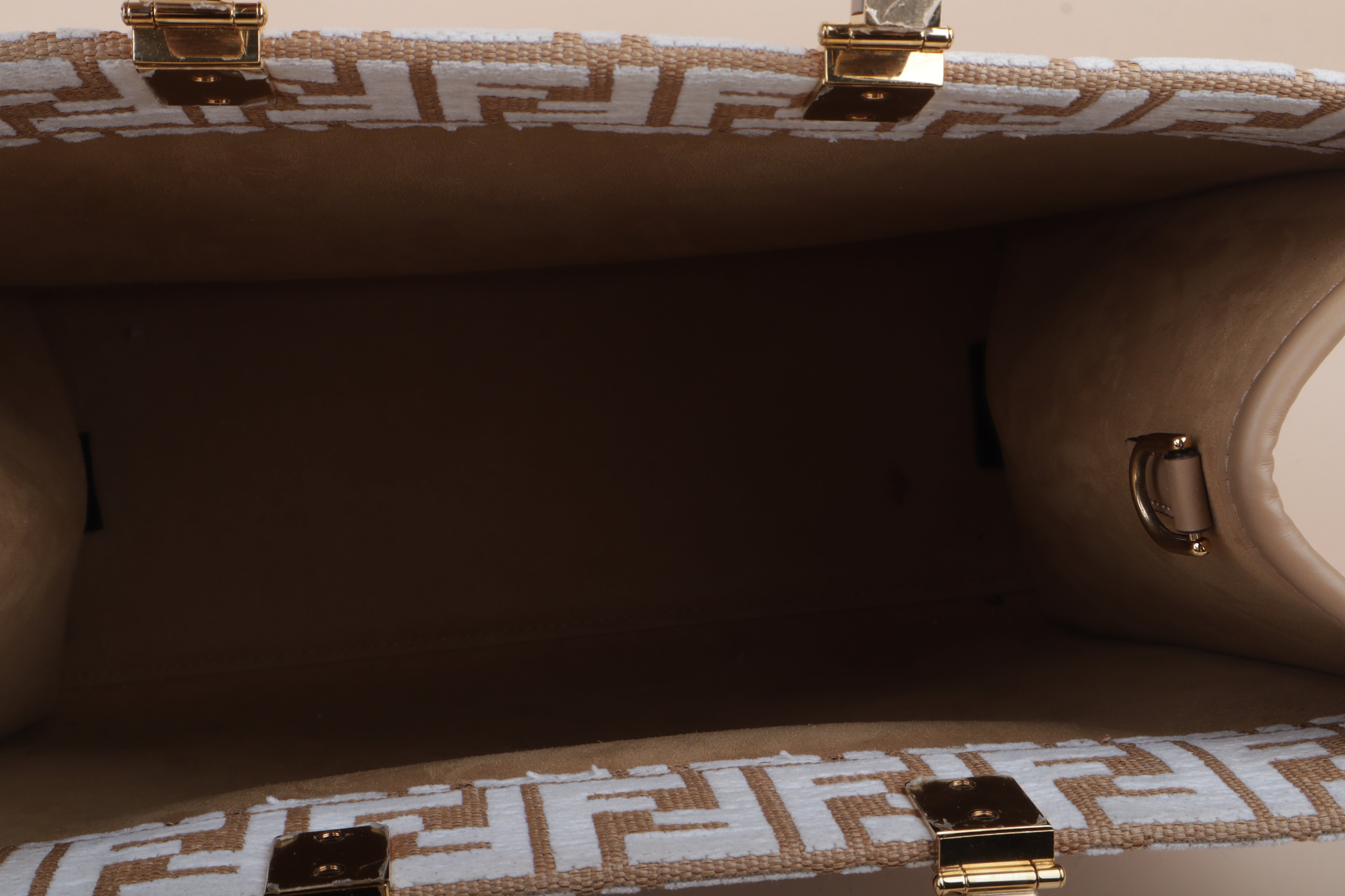 Fendi Bicolor FF Sunshine Medium Tote Bag with Strap