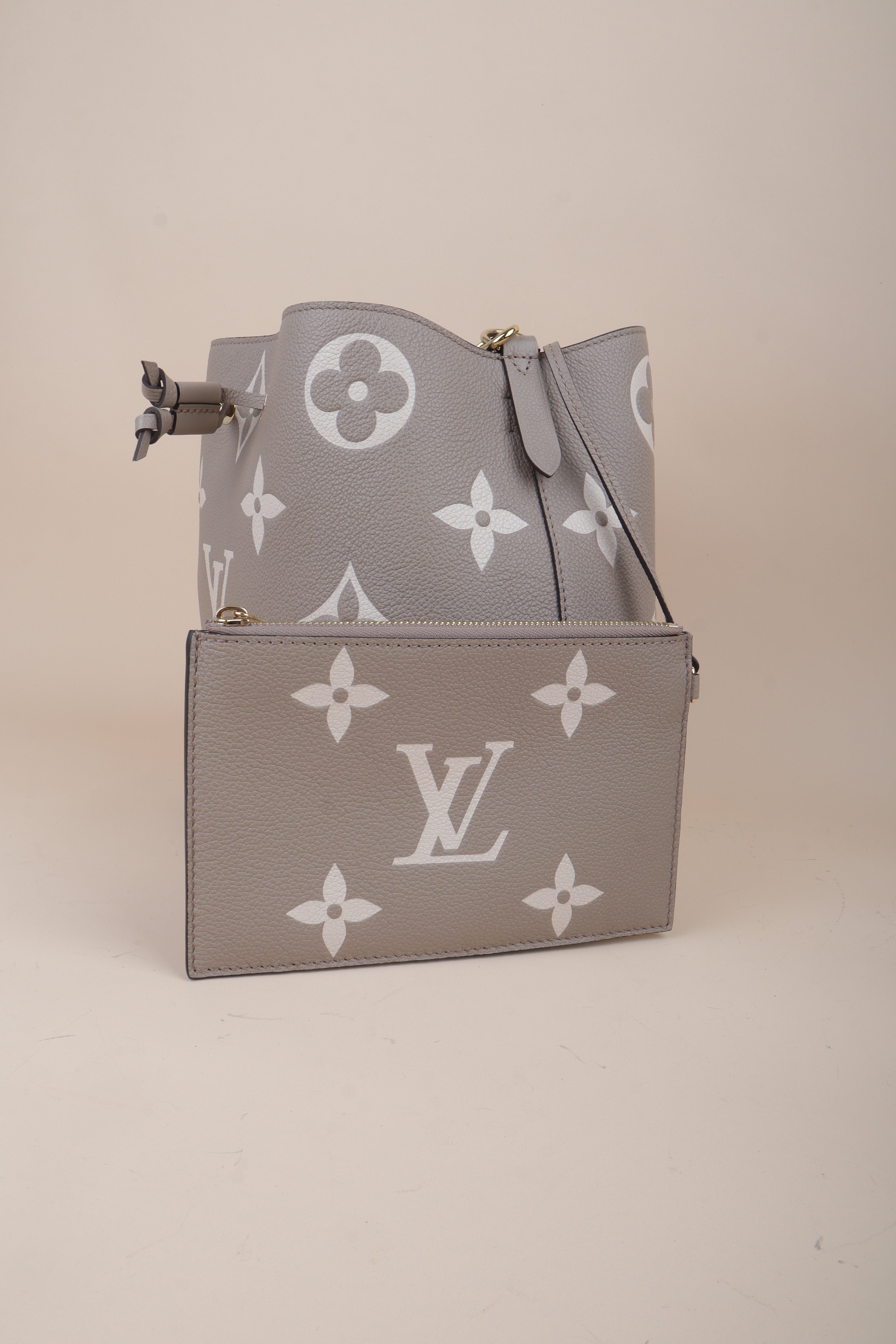 Louis Vuitton Monogram Bicolor Empreinte Neonoe MM Bag with Pouch