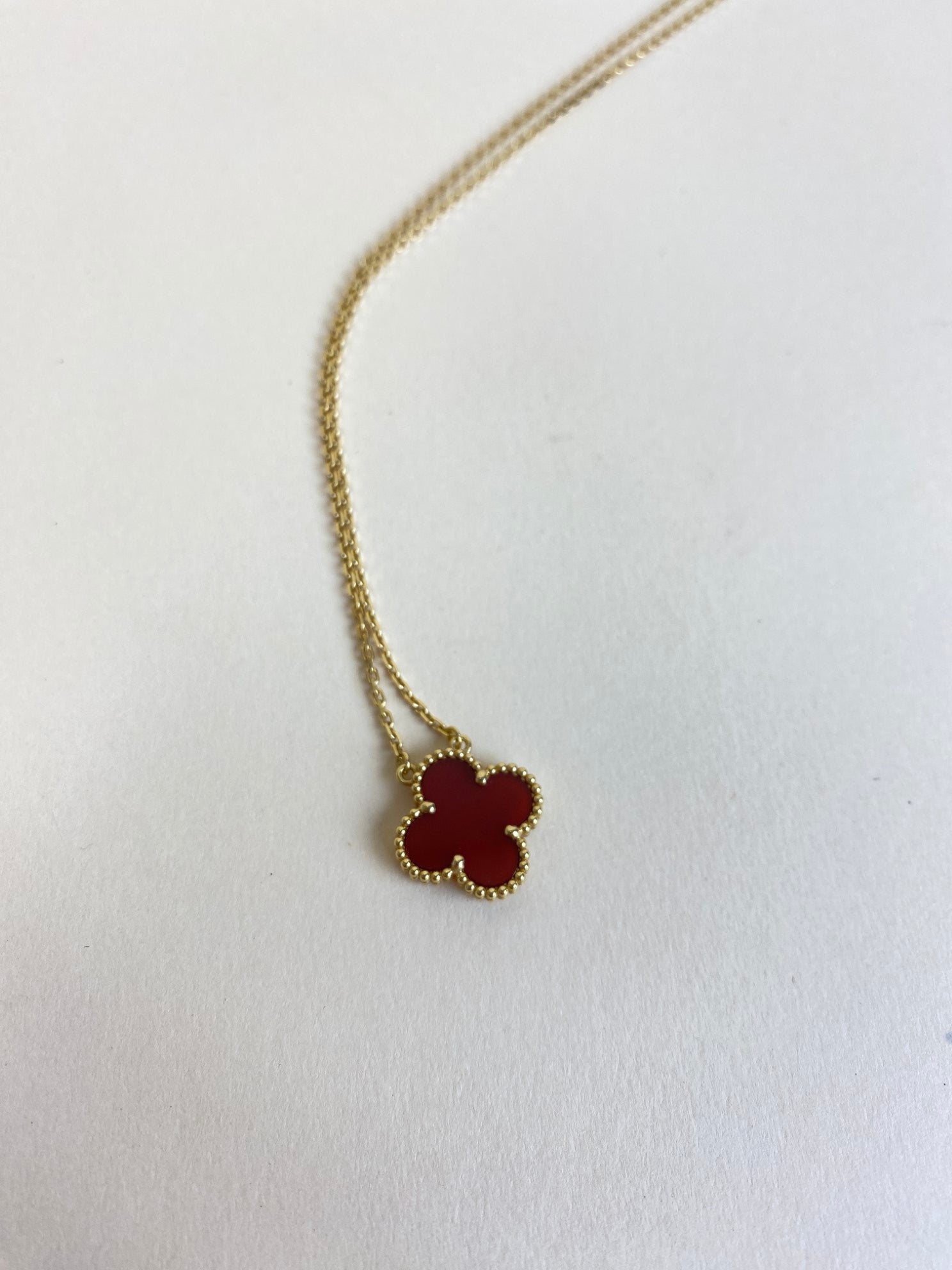 Van Cleef & Arpels 18K Yellow Gold Vintage Alhambra Pendant Small Necklace