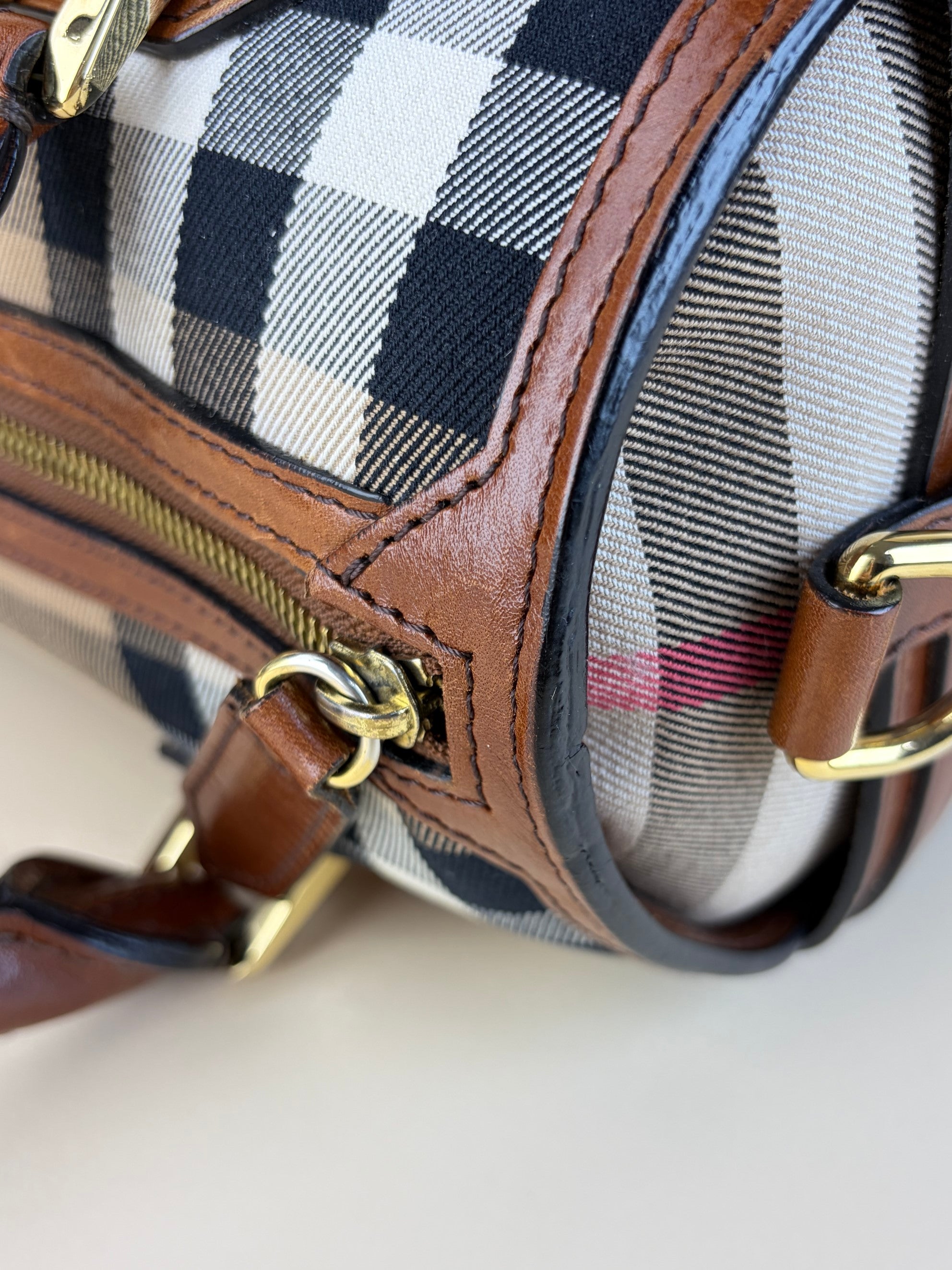 Burberry Alchester bridle bowling bag House Check