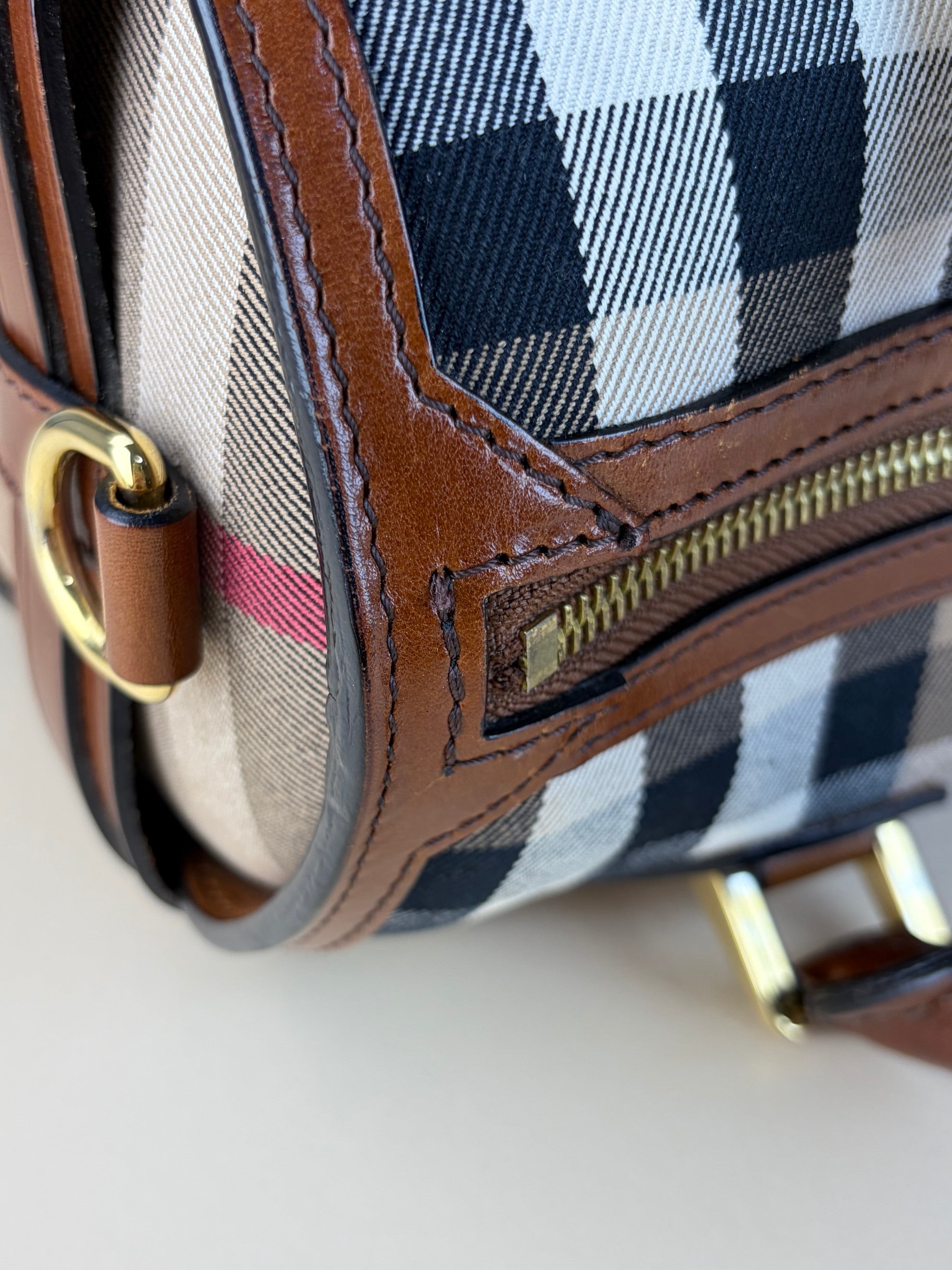 Burberry Alchester bridle bowling bag House Check