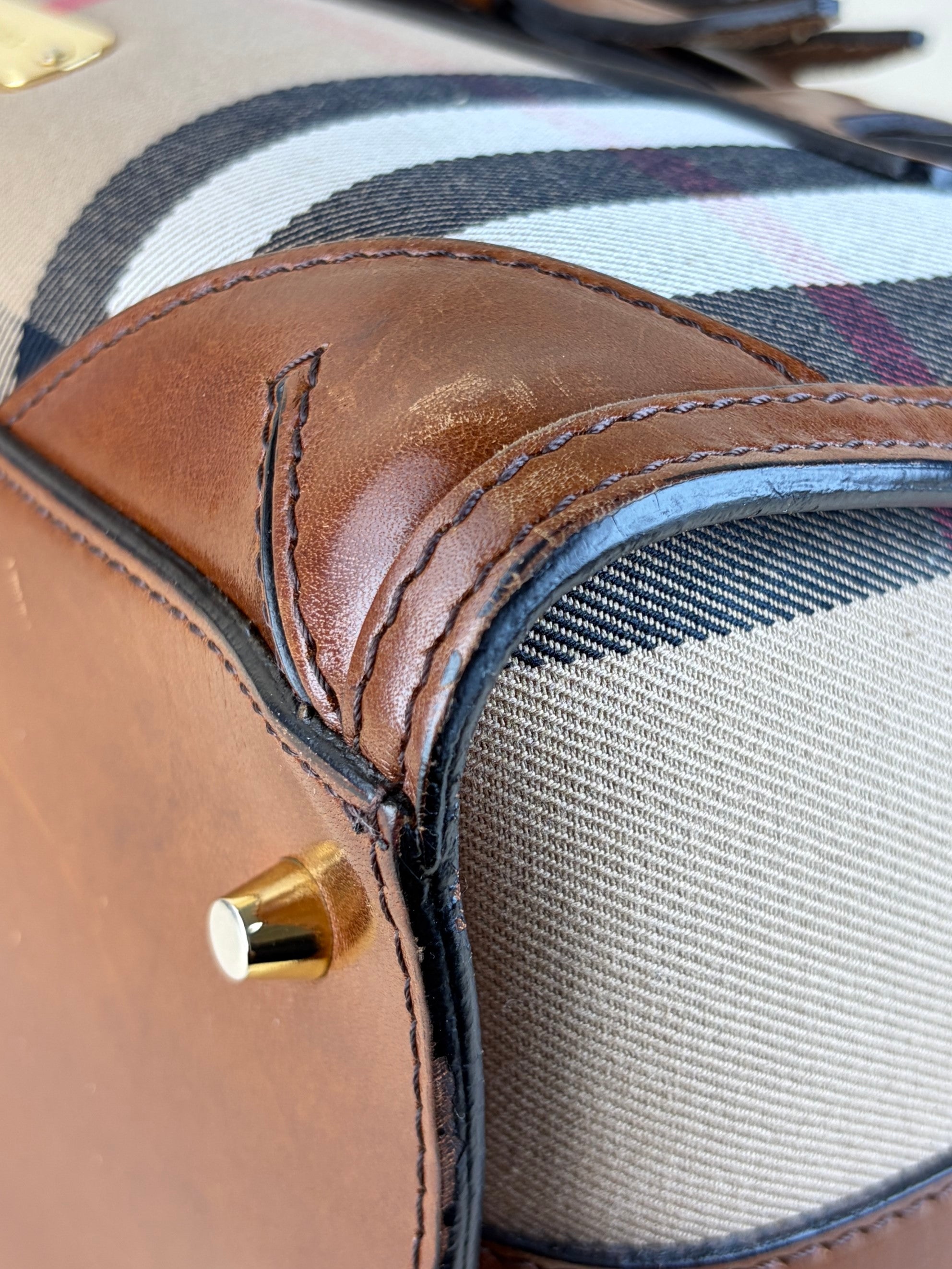 Burberry Alchester bridle bowling bag House Check
