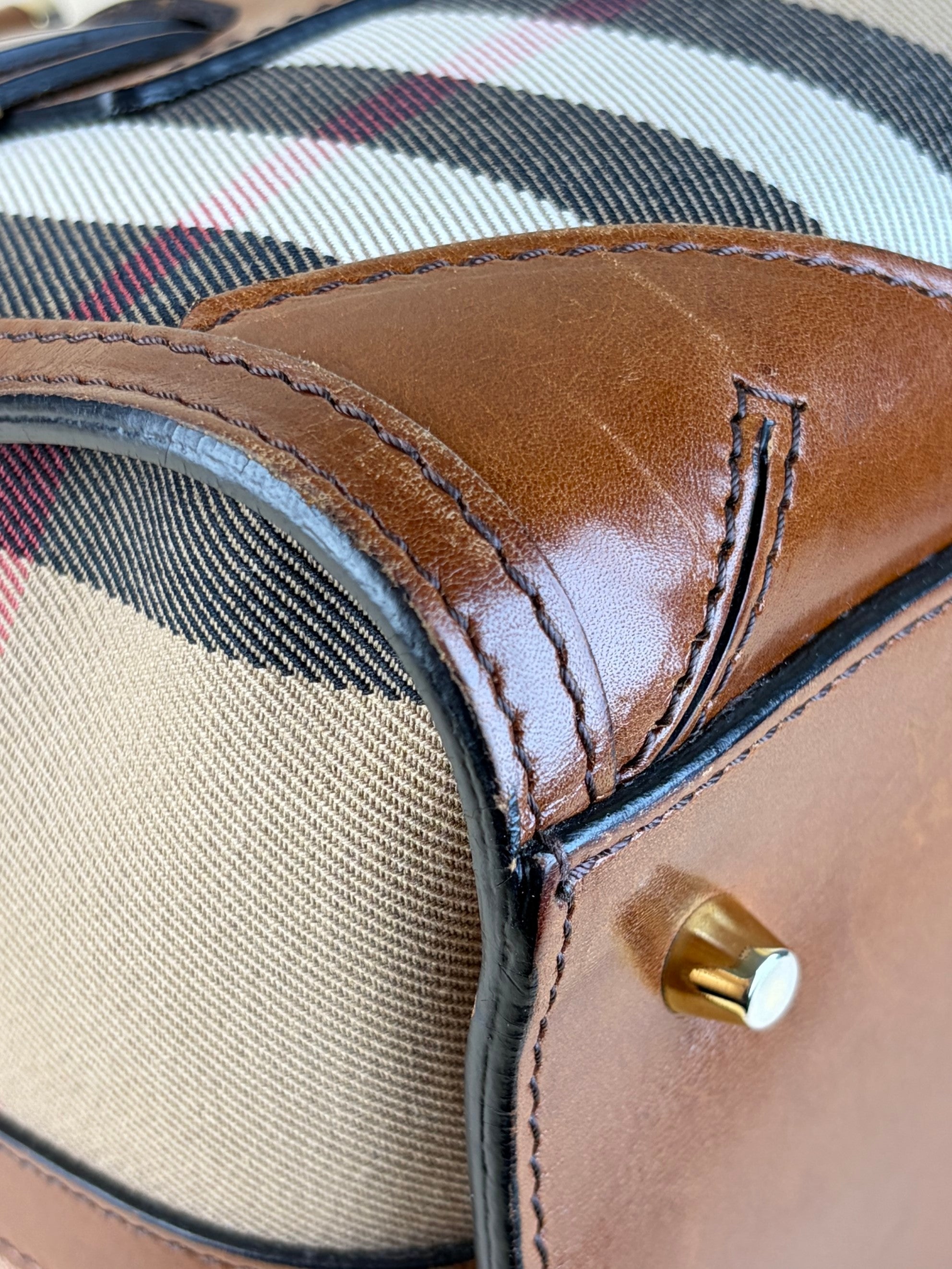 Burberry Alchester bridle bowling bag House Check