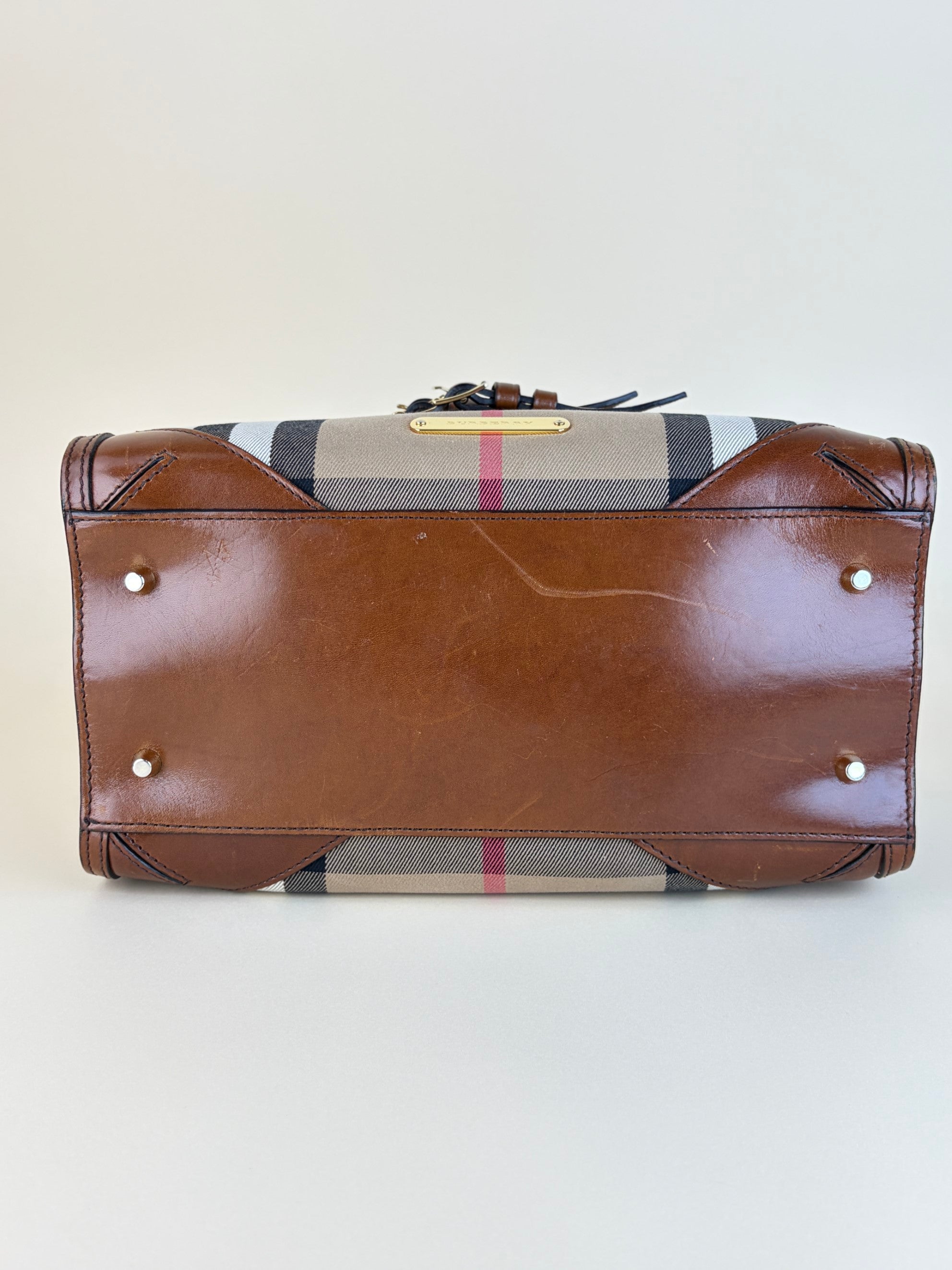 Burberry Alchester bridle bowling bag House Check