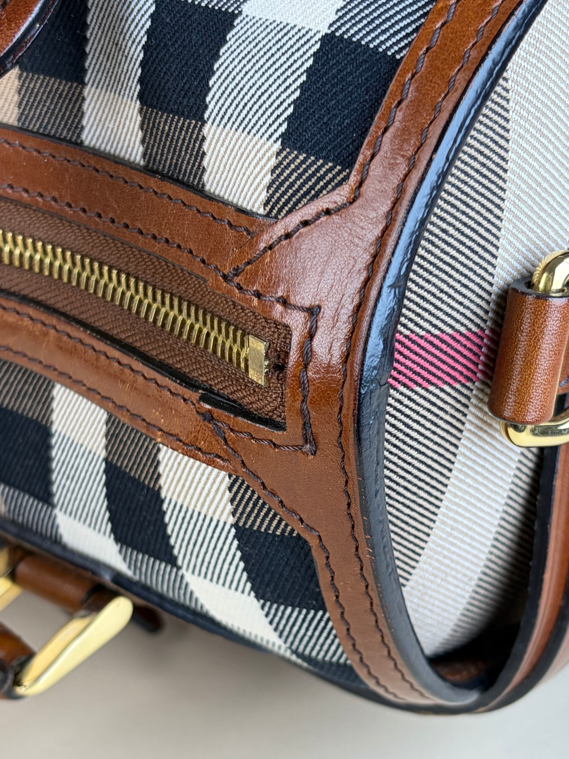 Burberry Alchester bridle bowling bag House Check