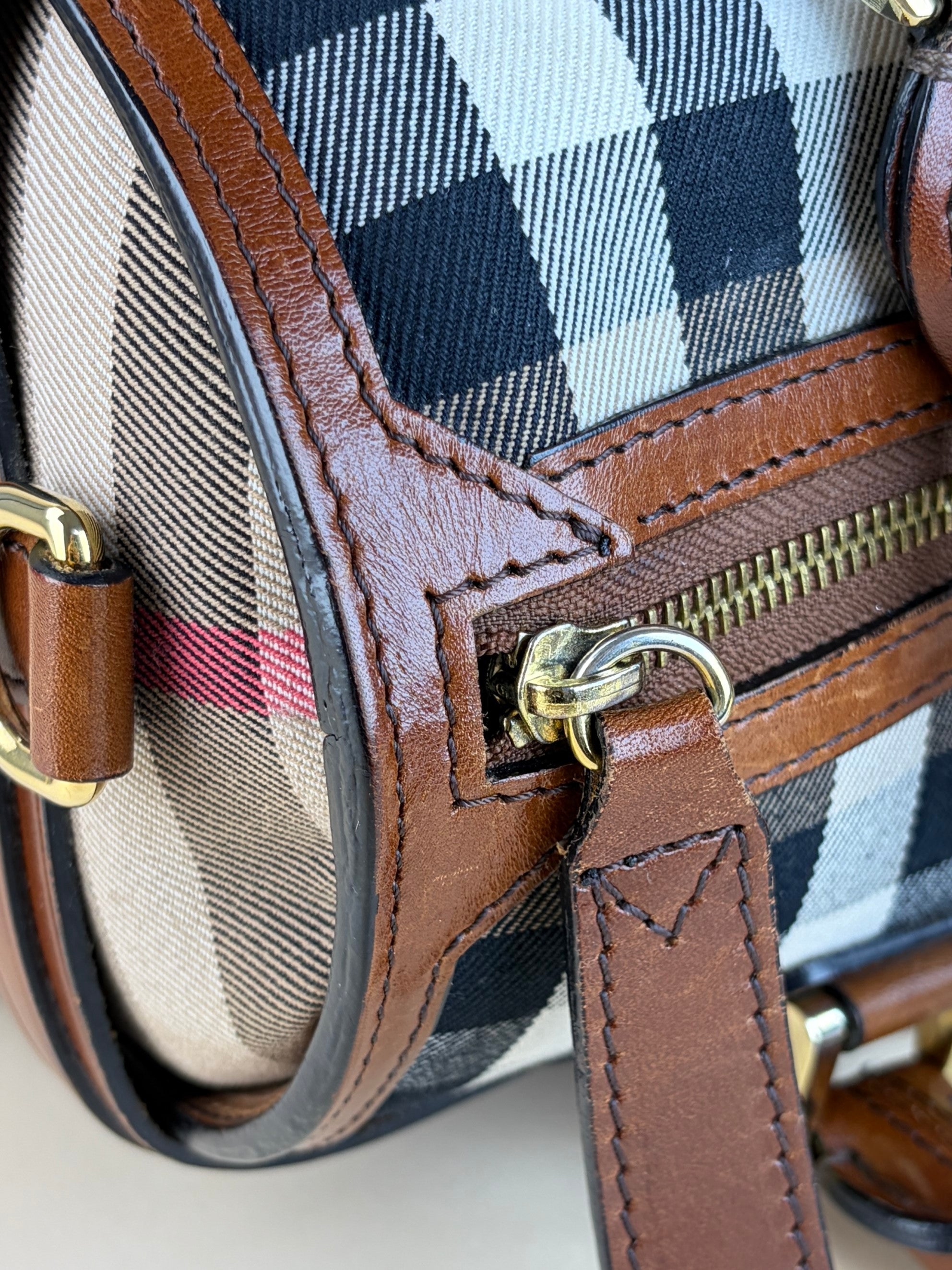 Burberry Alchester bridle bowling bag House Check