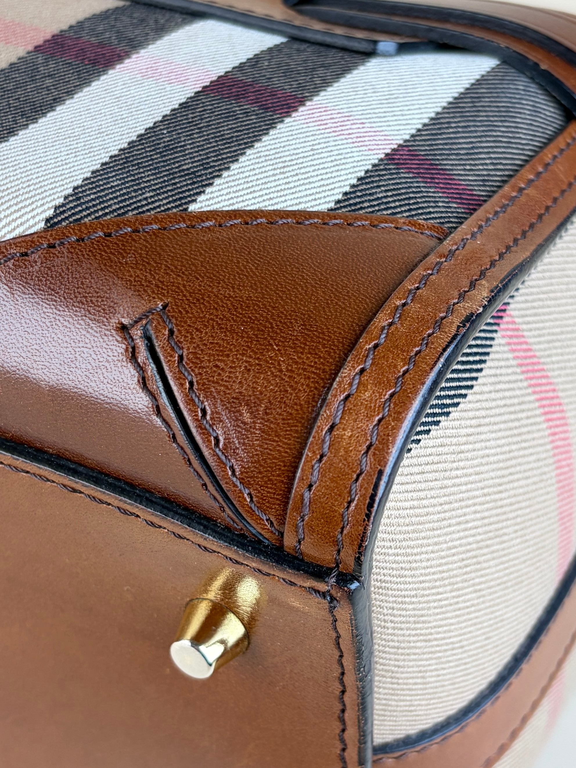 Burberry Alchester bridle bowling bag House Check