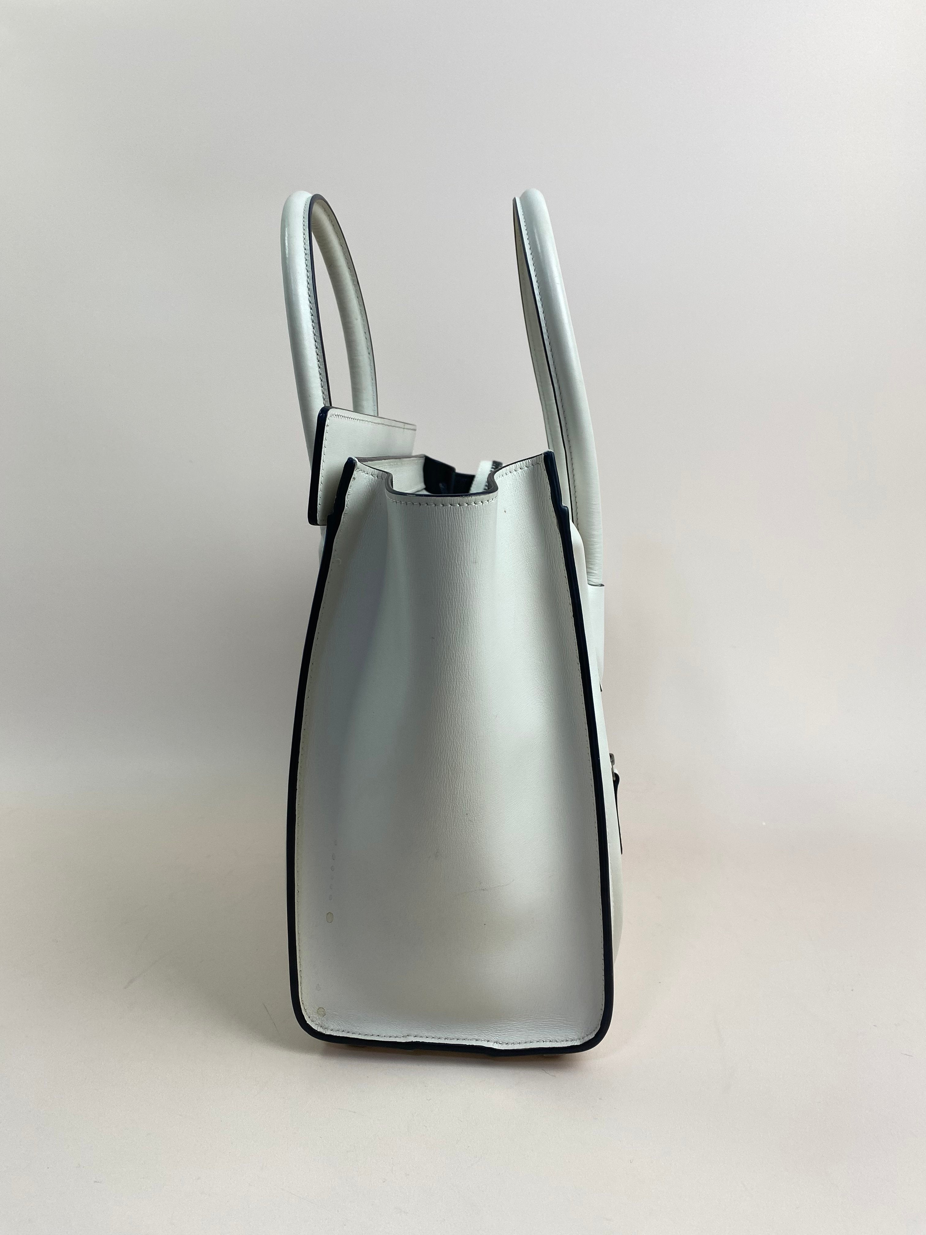Celine Off White Micro Luggage Tote Bag