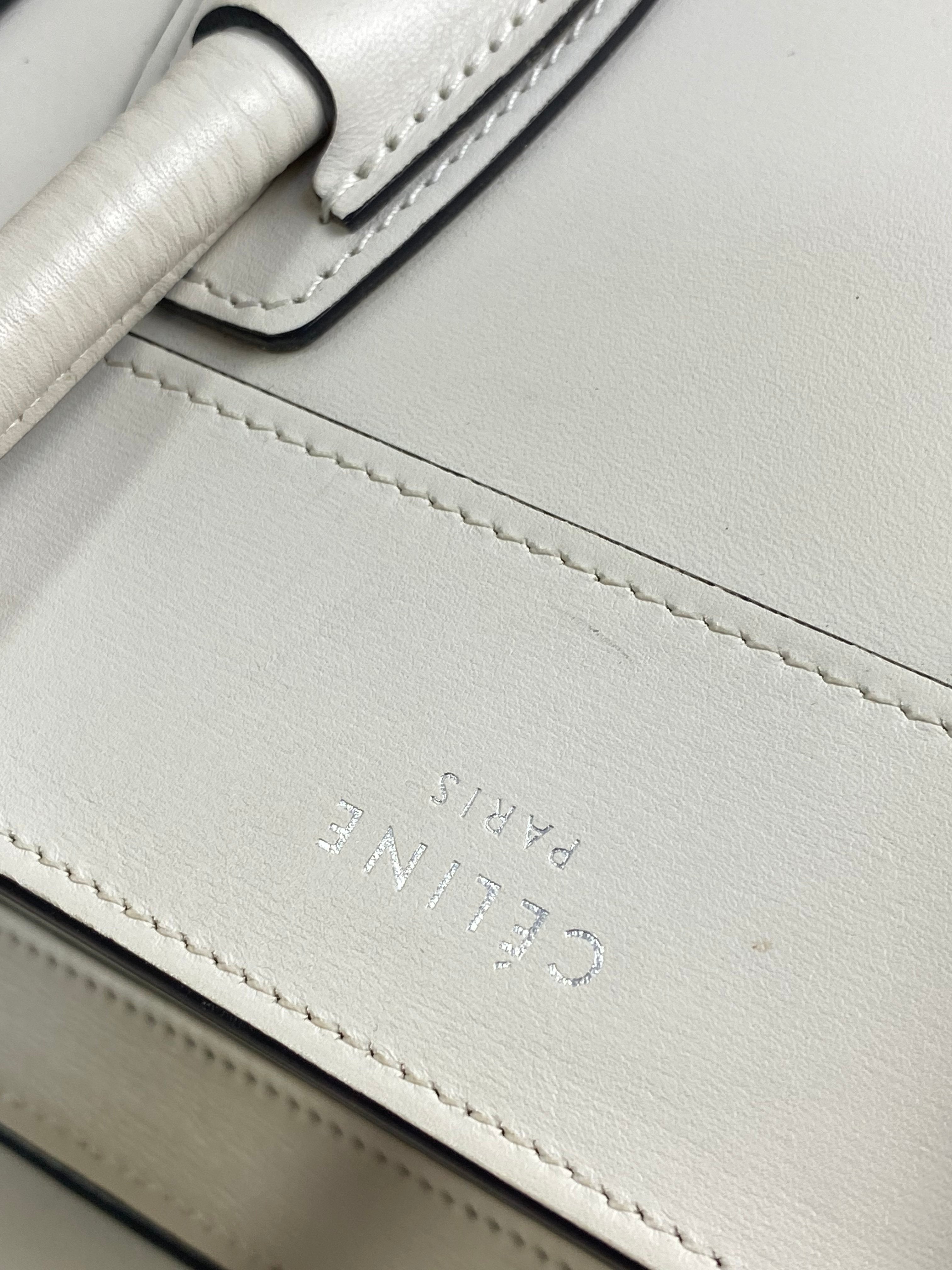 Celine Off White Micro Luggage Tote Bag
