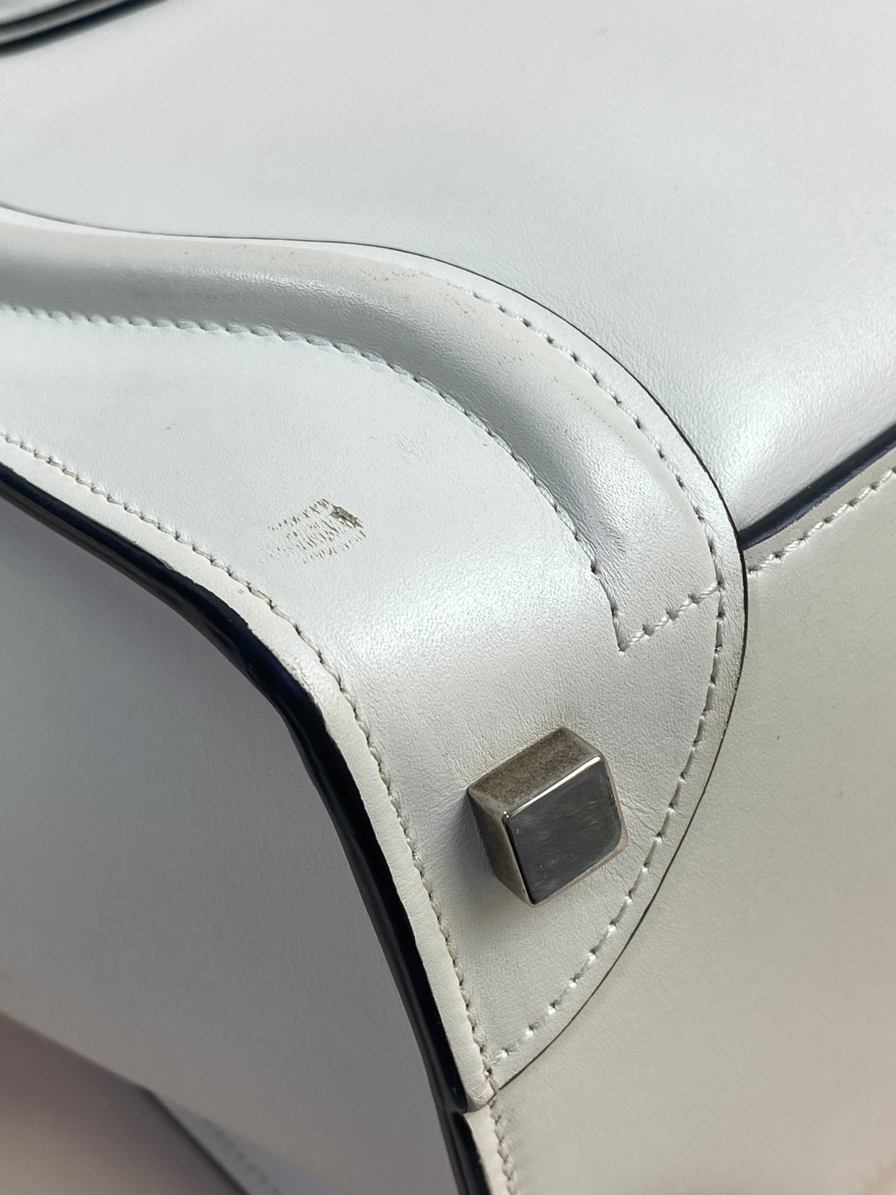 Celine Off White Micro Luggage Tote Bag