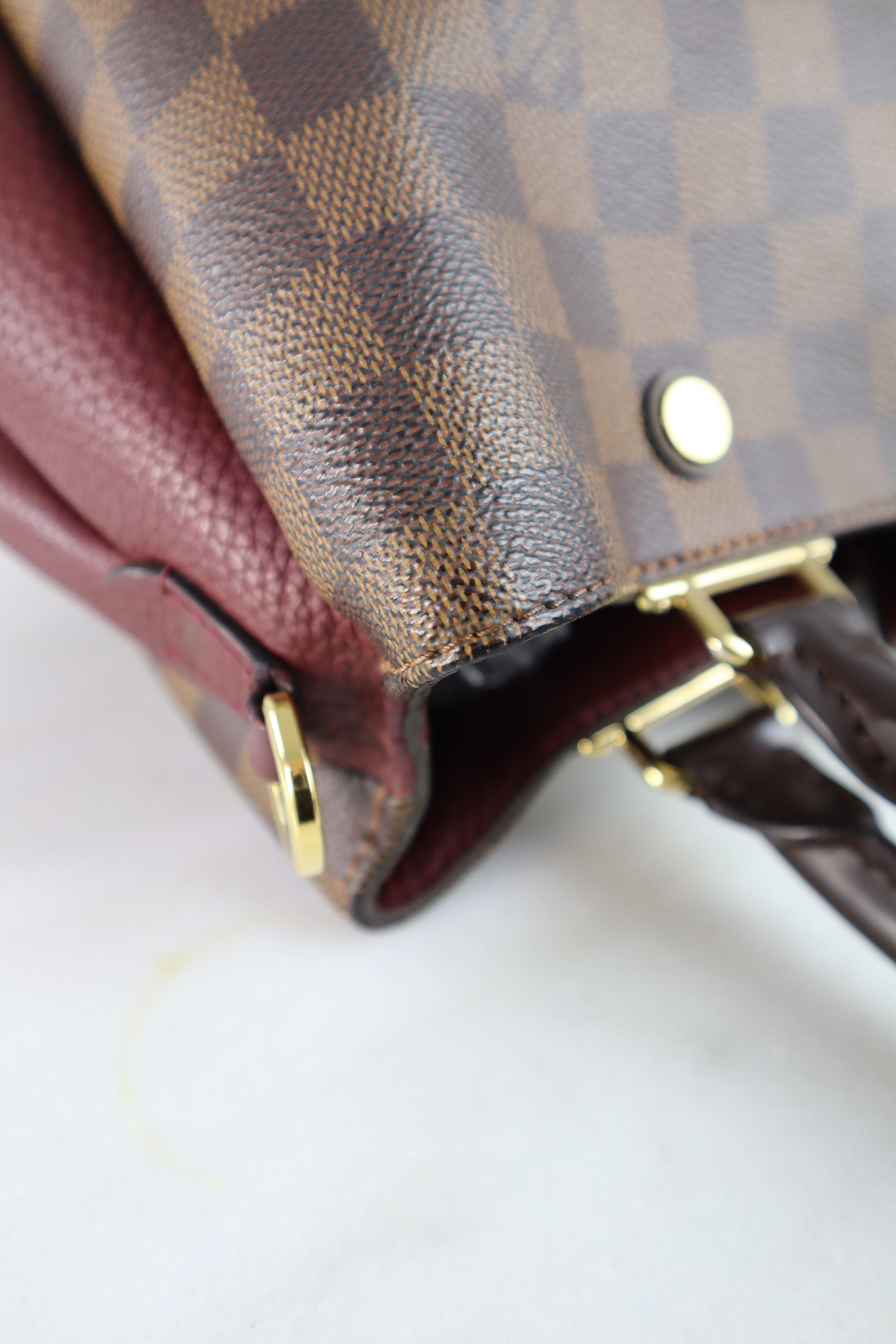 Louis Vuitton Damier Ebene  Bordeaux  Brittany Bag W/ Strap