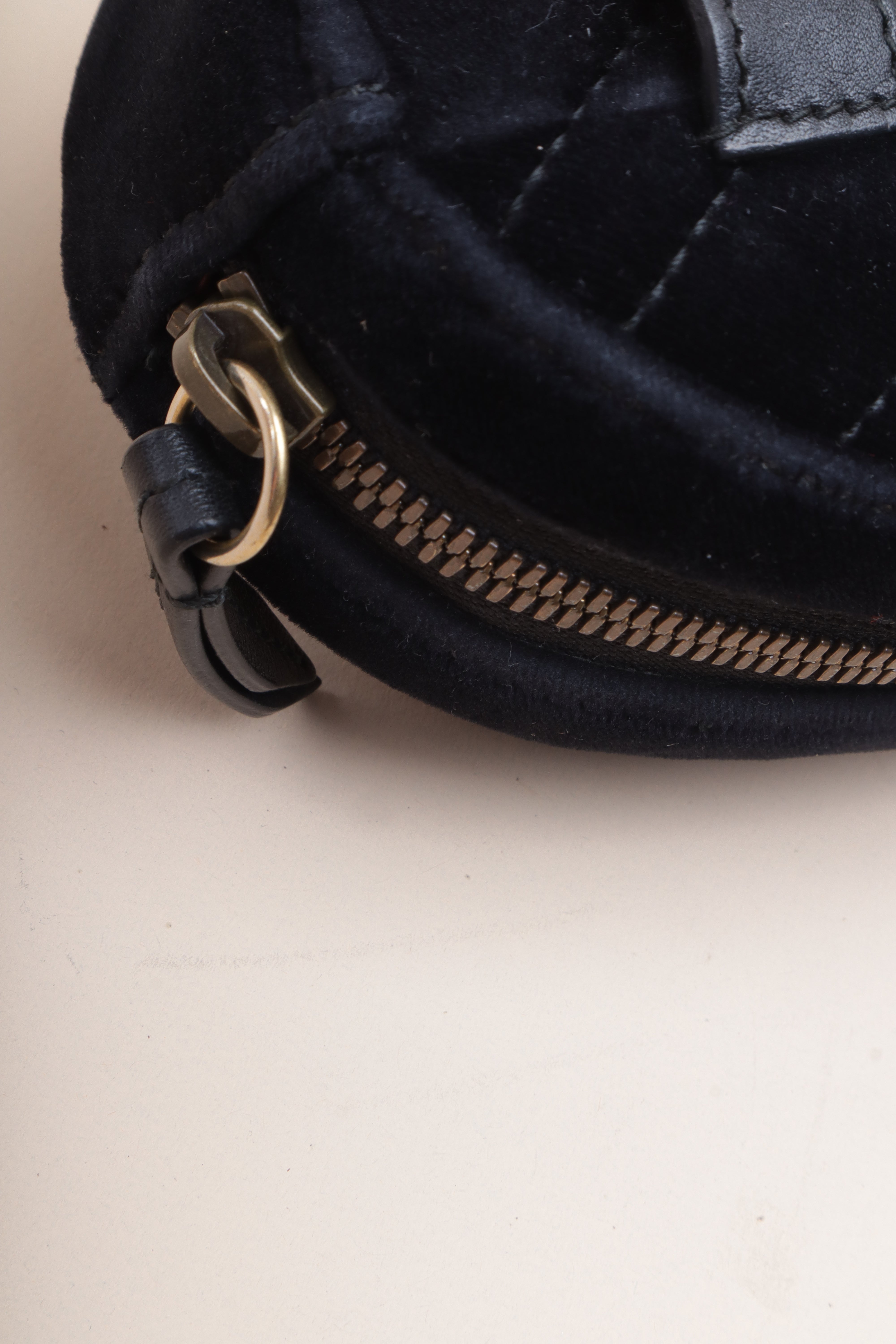 Gucci Black marquise Velvet Marmont Mini Belt Bag