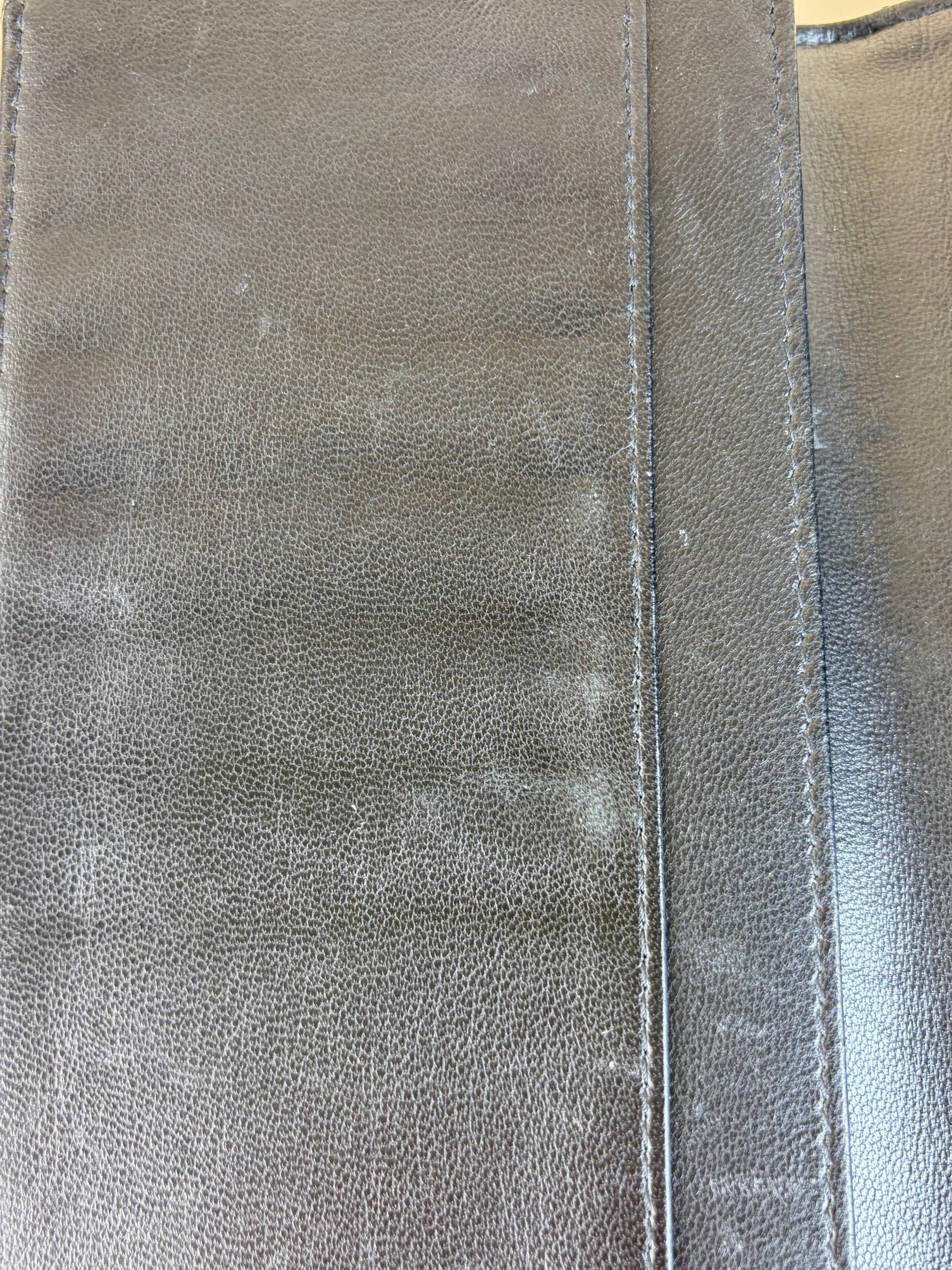 Chanel black new button bi-fold coated tweed wallet
