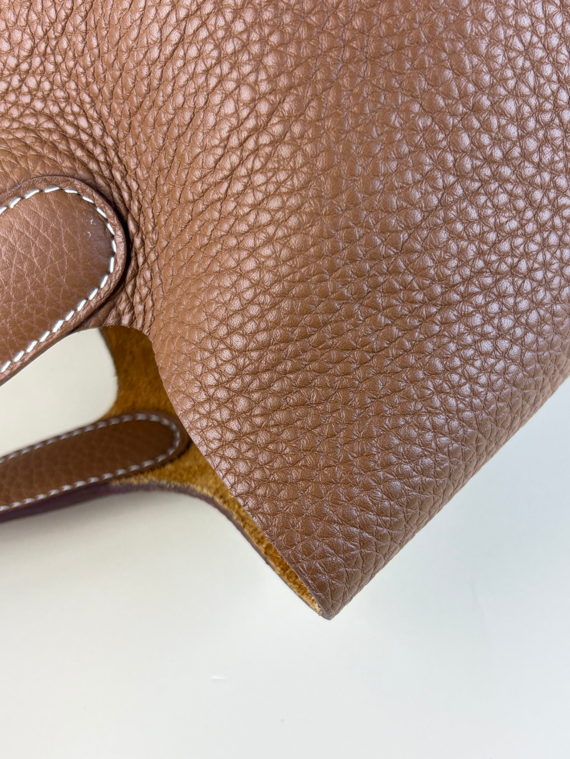 Hermes picotin 22 gold taurillon Clemence leather