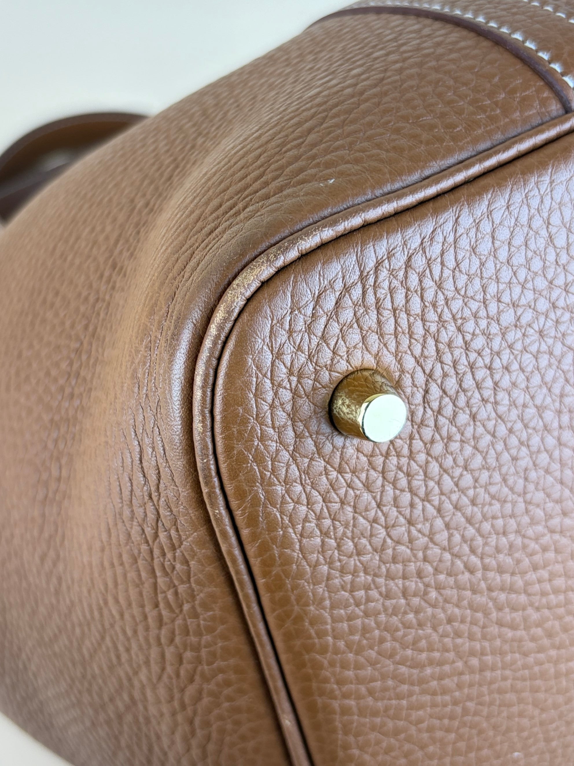 Hermes picotin 22 gold taurillon Clemence leather