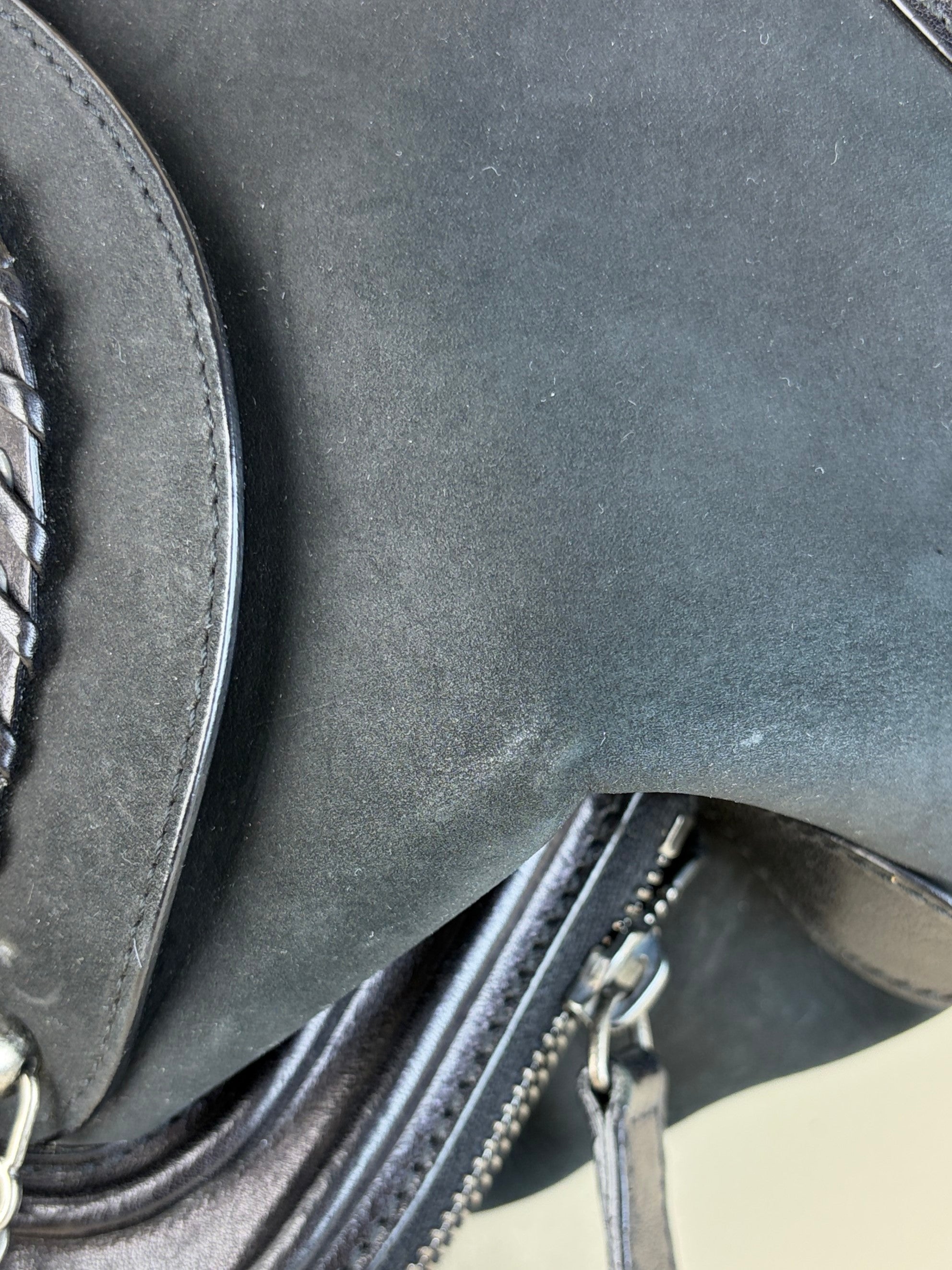 Christian Dior black Nubuck jeame frame bag