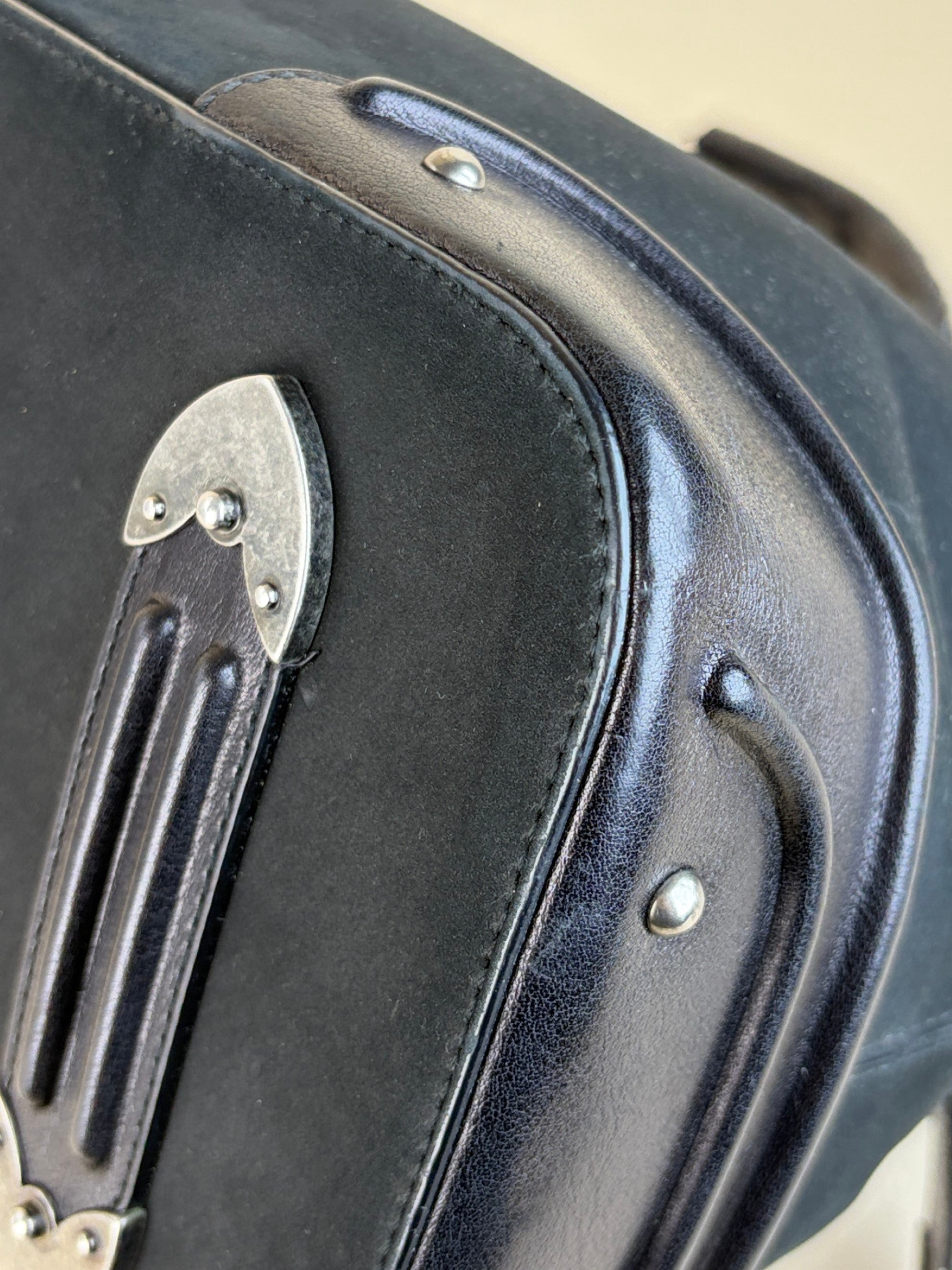 Christian Dior black Nubuck jeame frame bag