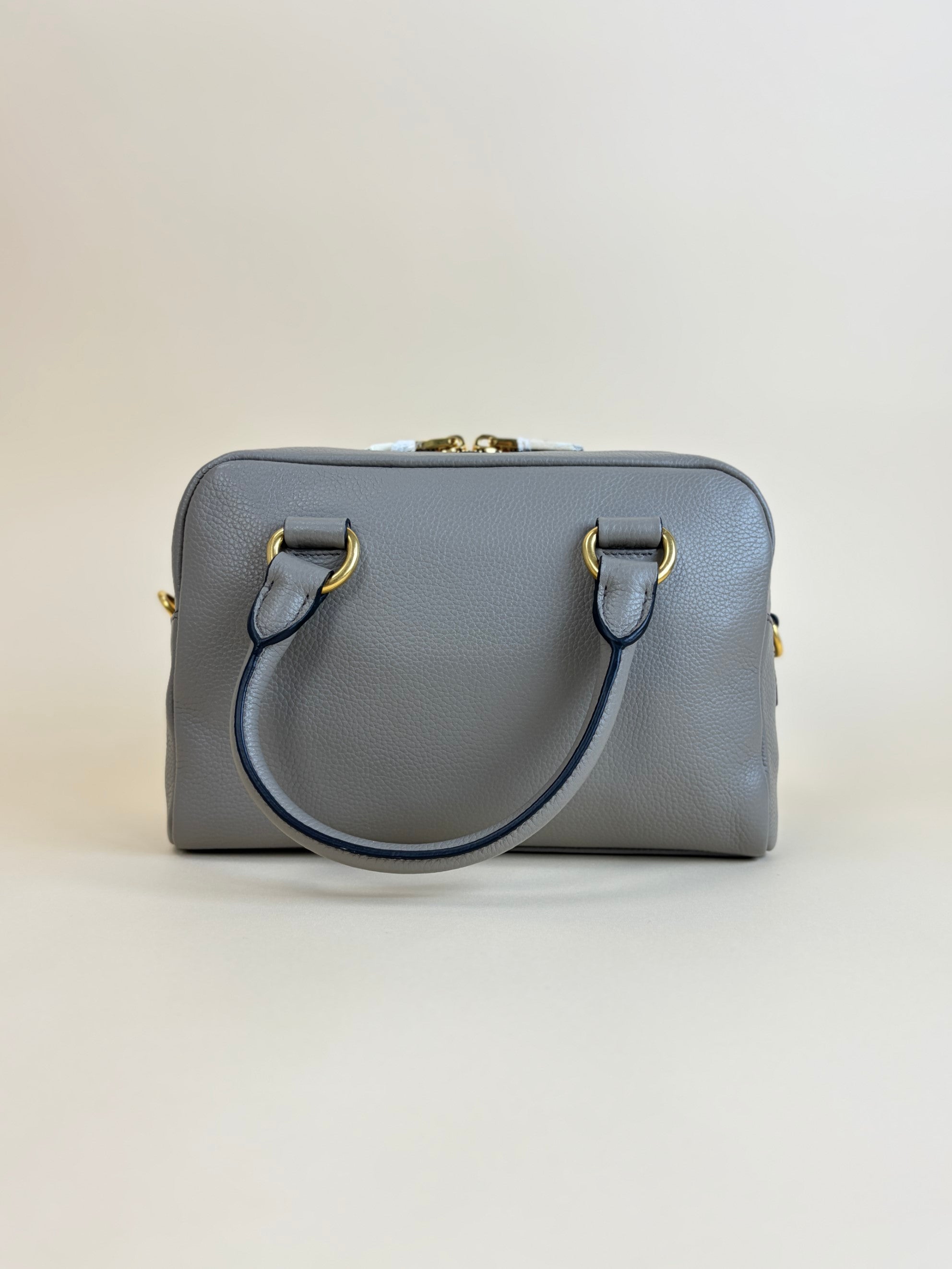 PRADA Baulletto grey leather