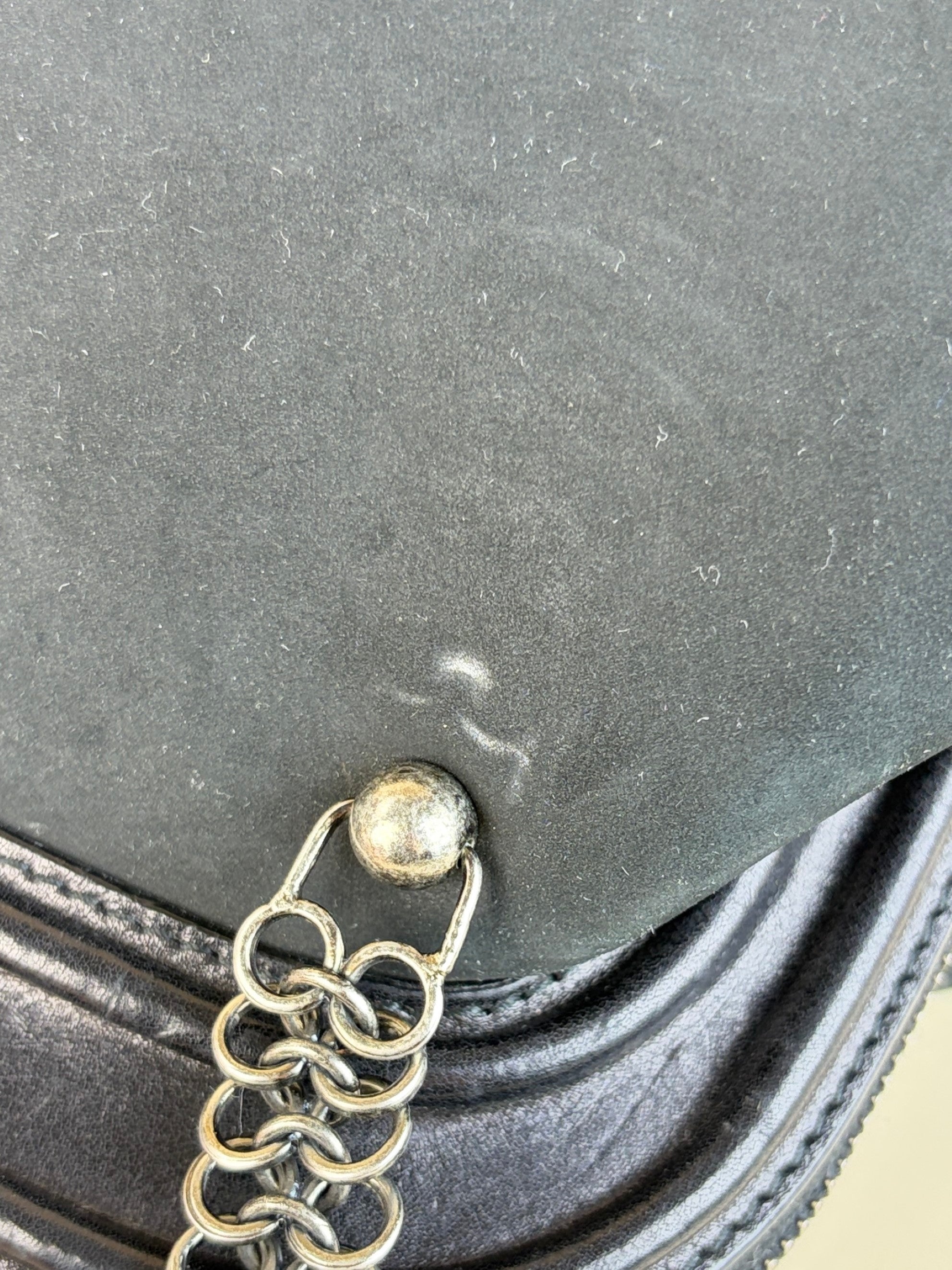 Christian Dior black Nubuck jeame frame bag