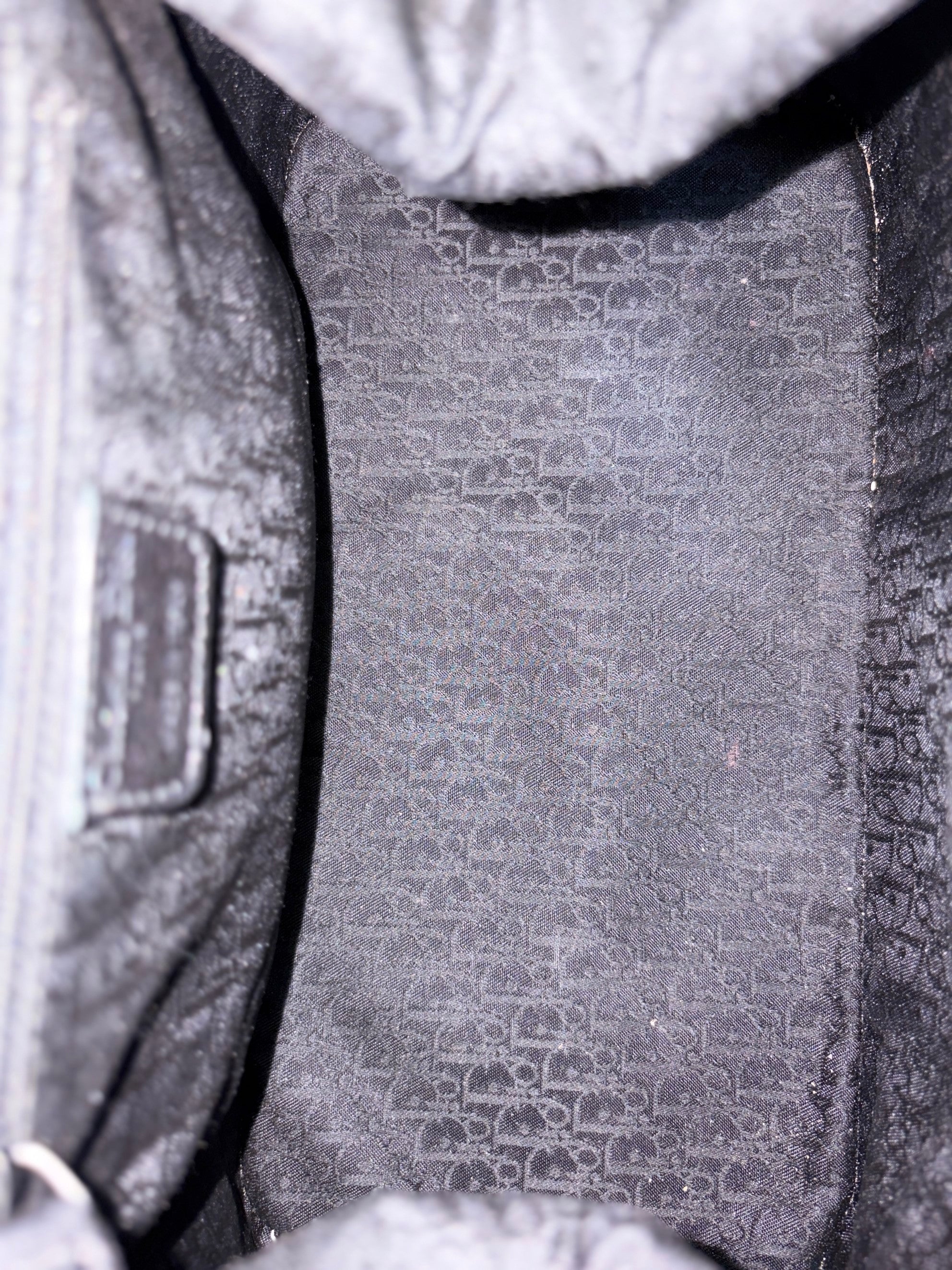 Christian Dior black Nubuck jeame frame bag