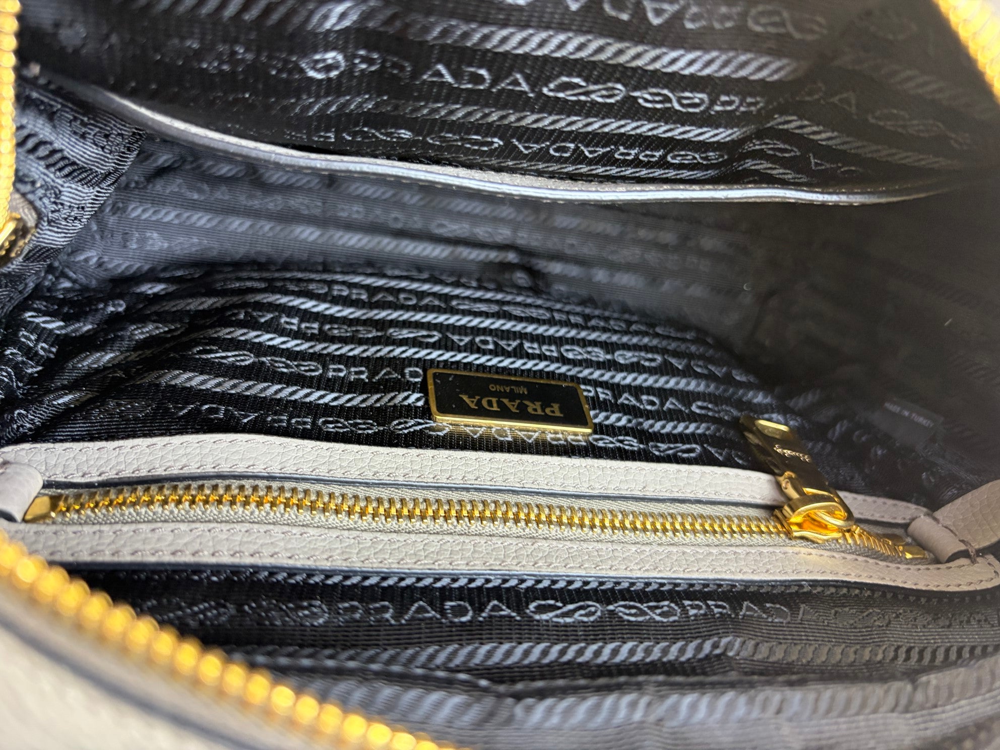 PRADA Baulletto grey leather