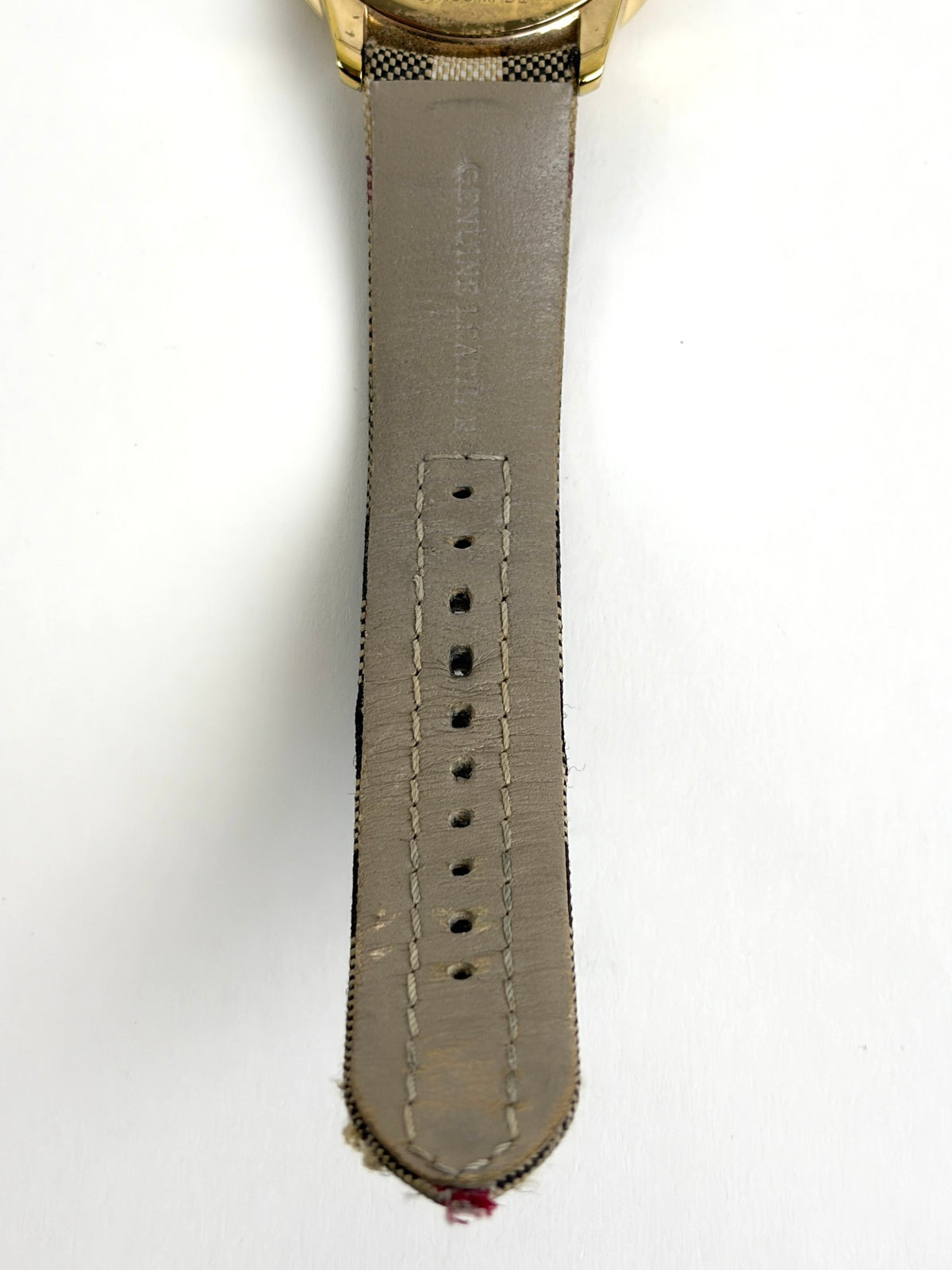 Burberry Stainless Steel case Honey Check fabric wristwatch